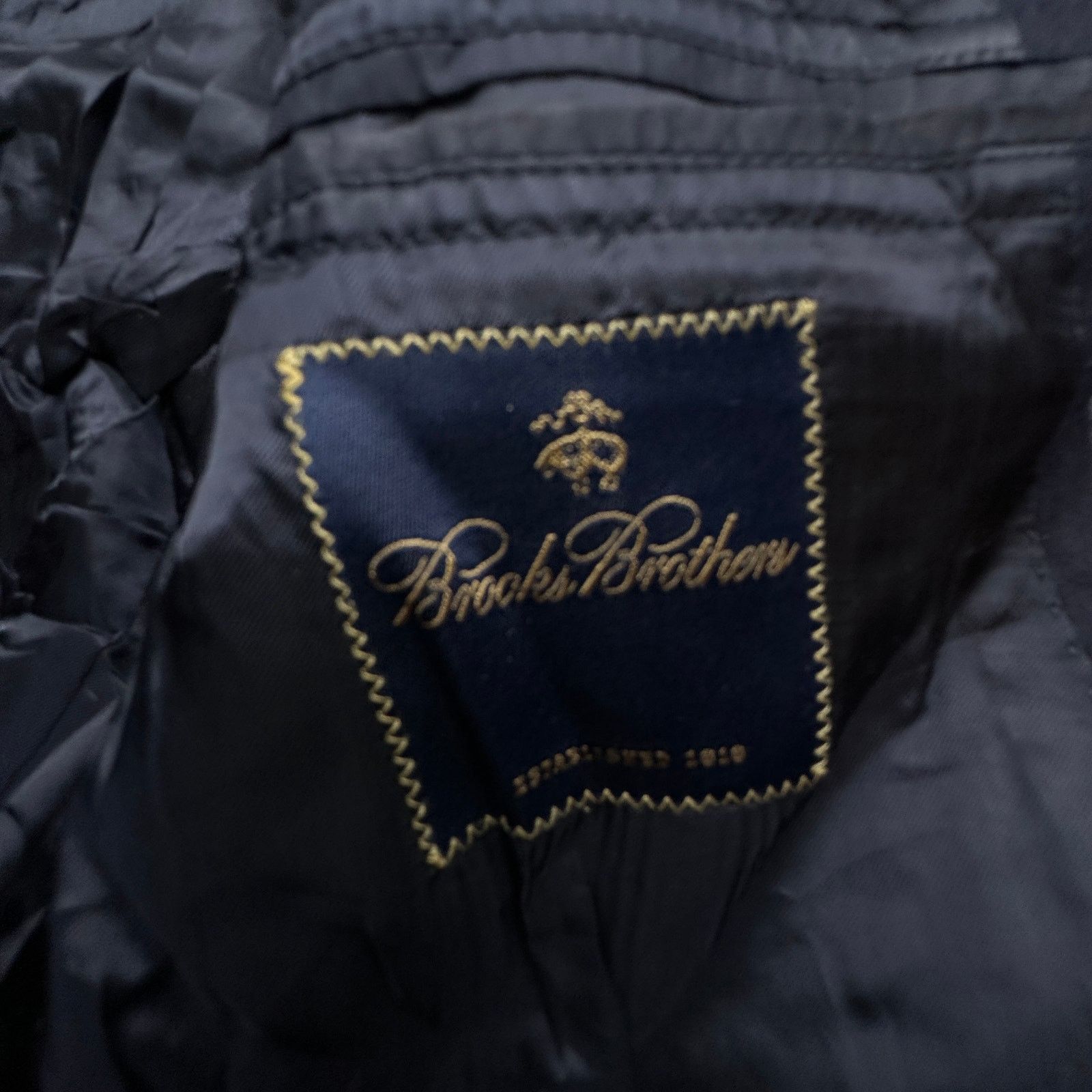 Brooks Brothers Brooks Brothers Pinstripe Wool Jacket 42 Long Navy Italy Size US L / EU 52-54 / 3 - 3 Thumbnail
