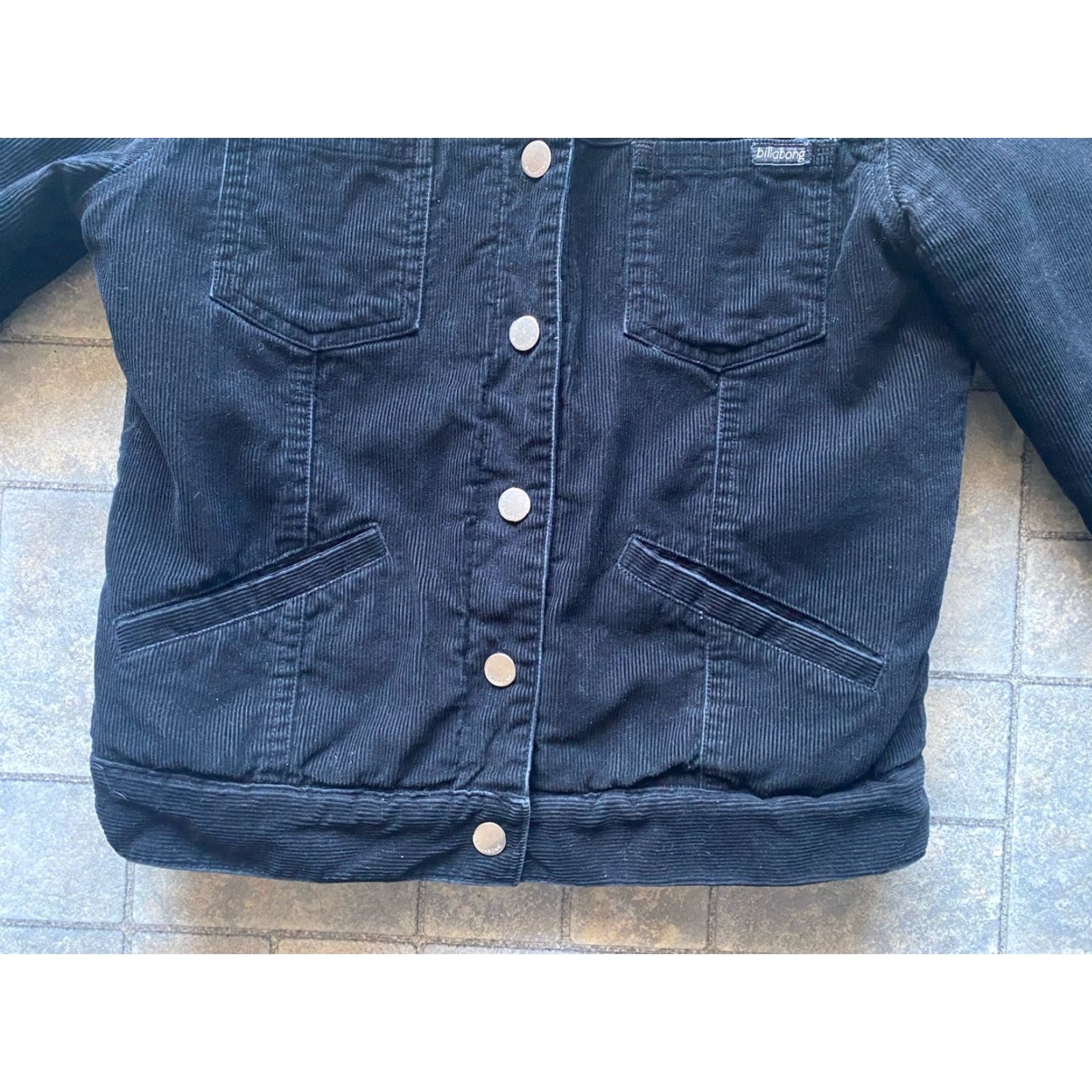 Billabong Billabong Corduroy Snap Jacket Black Sherpa Lined Women’s Size Small Size S / US 4 / IT 40 - 6 Thumbnail
