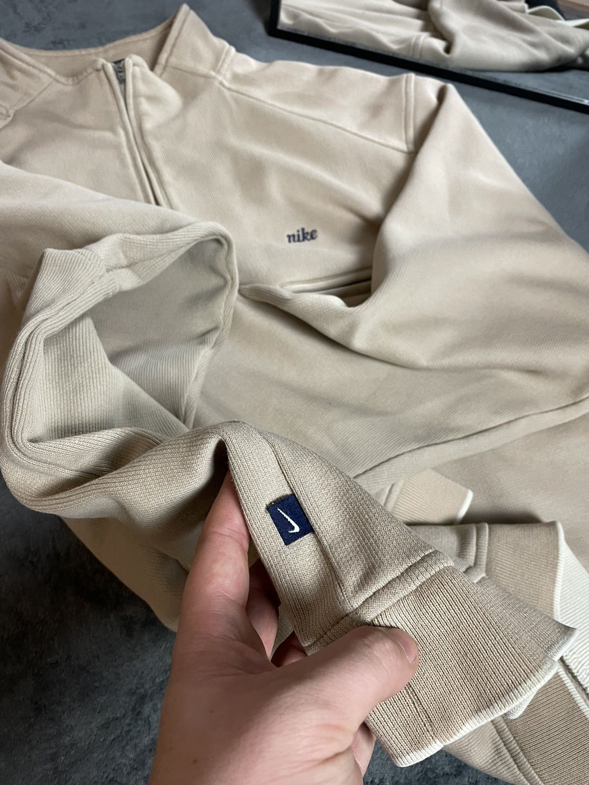 Nike × Vintage 90s Nike Vintage 1/3 Zip Pullover Sweatshirt Oversize Size US XL / EU 56 / 4 - 7 Thumbnail