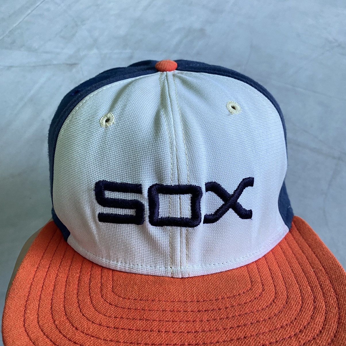 MLB × Vintage Vintage 80s Chicago White Sox New Era Rare Big Logo MLB Cap Size ONE SIZE - 2 Thumbnail