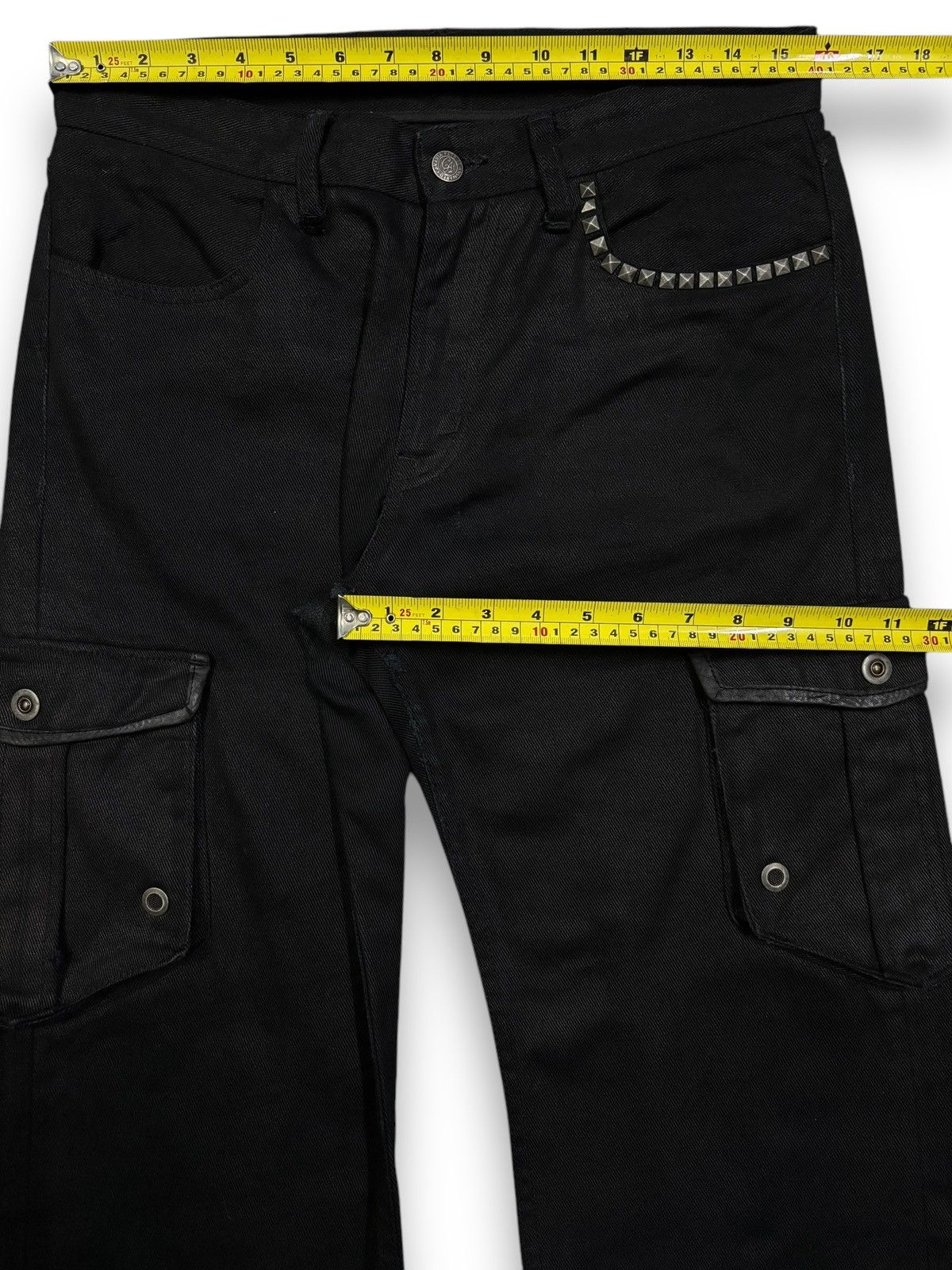 Hysteric Glamour Vintage Japanese CavariA Studded Baggy Punk Cargo Jeans Size US 31 - 16 Thumbnail
