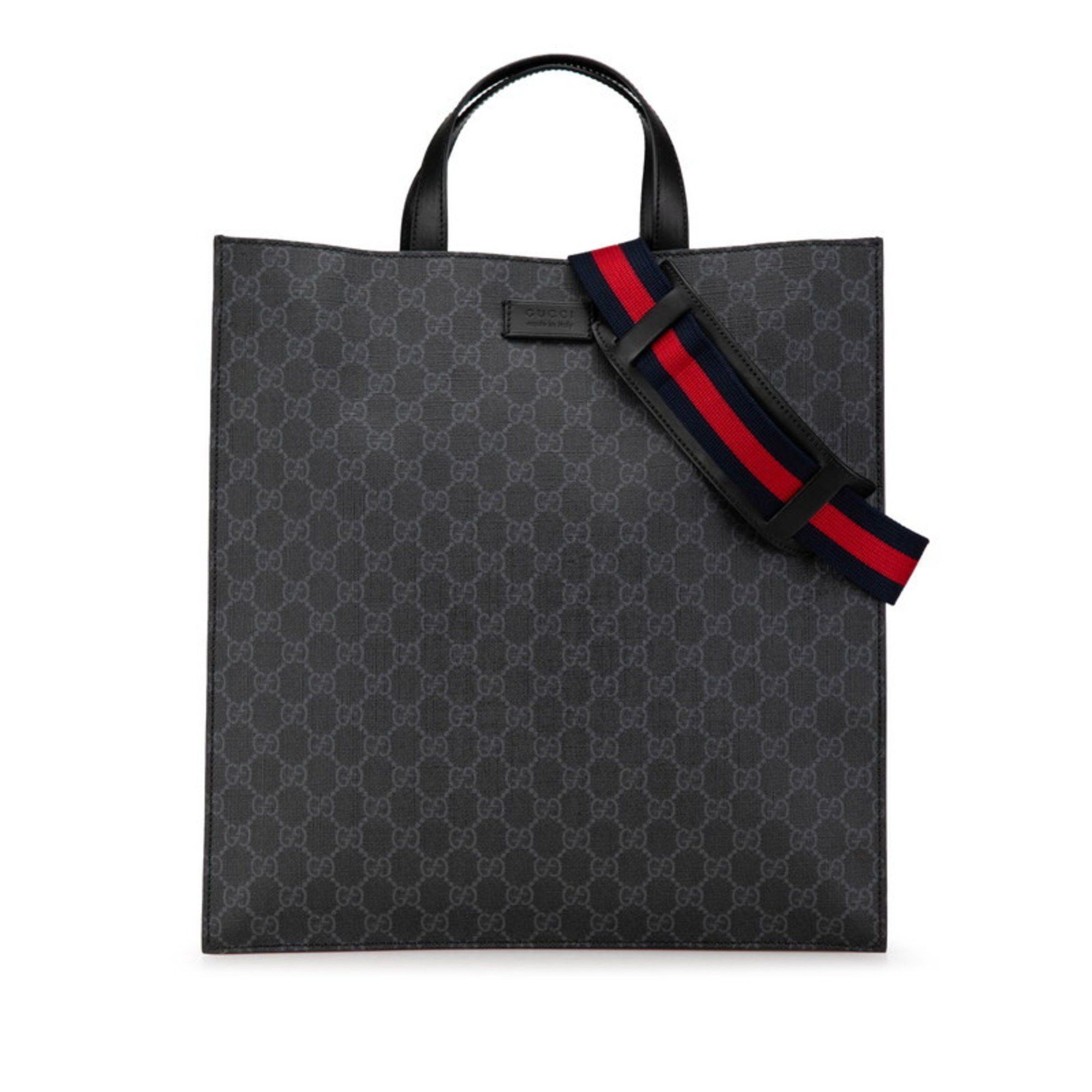 Gucci GG Supreme Tote Bag Shoulder 495559 Navy Pvc Leather Women's Gucci in Blue