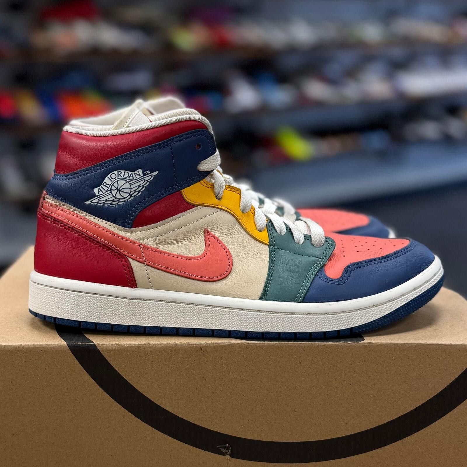 Jordan Brand Jordan 1 Mid SE Multi Color (2022) (Women's) - Preowned Size US 7.5 / IT 37.5 - 1 Thumbnail