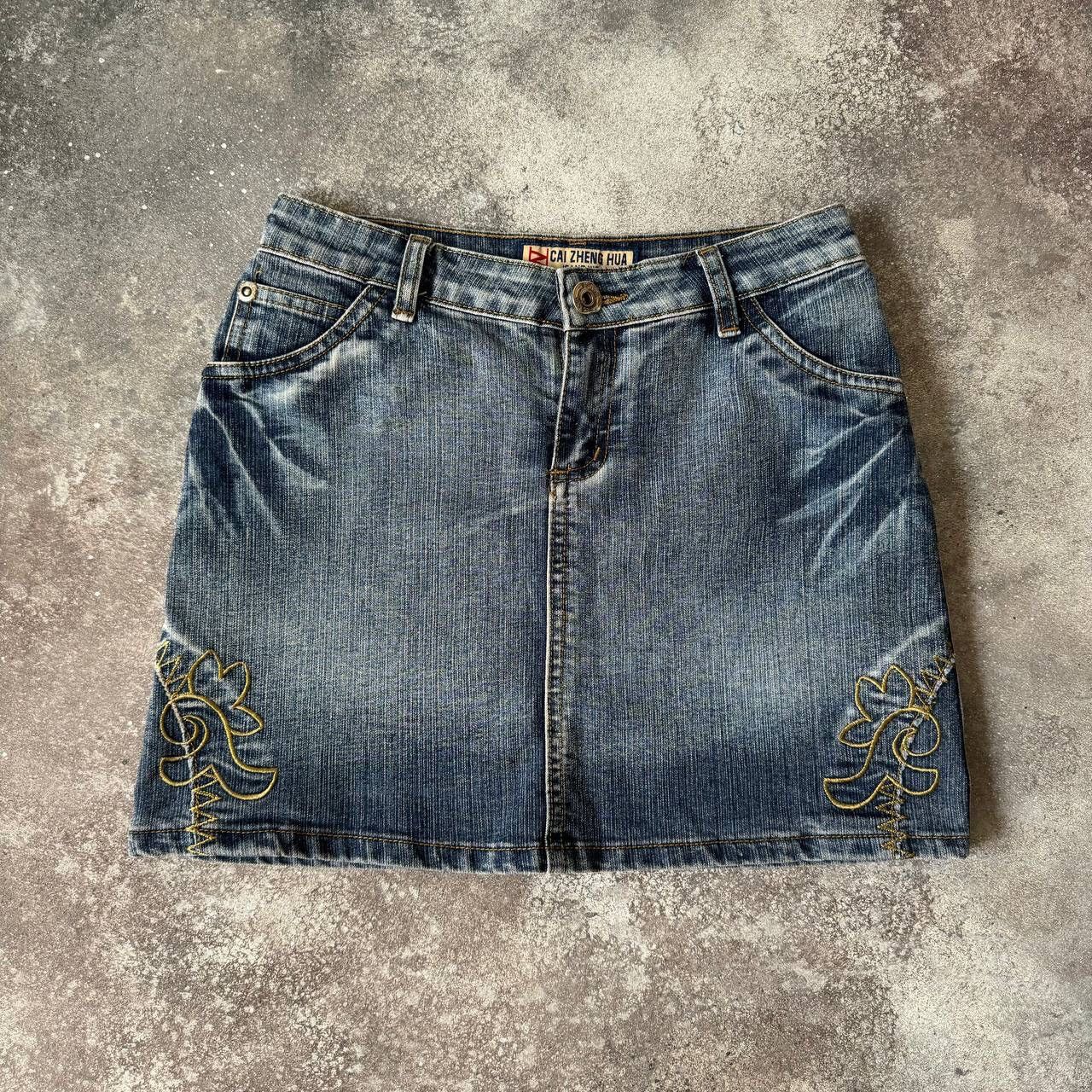 Hysteric Glamour Sexy Washed Blue Denim Mini Skirt (rick owens style) Size 27" / US 4 / IT 40 - 1 Thumbnail