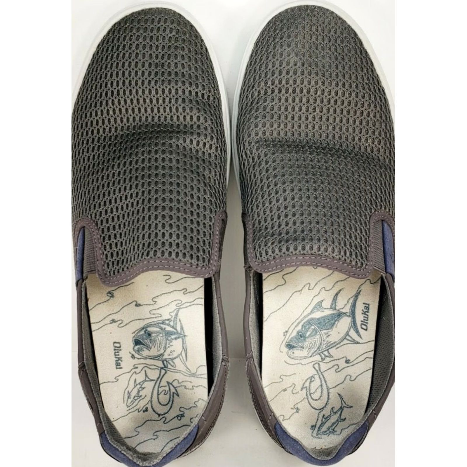 Olukai OluKai Mens Lae'ahi Pavement/Pavement Loafer Slip On Size 9M Gray & Blue (2264403) Size US 9 / EU 42 - 6 Thumbnail
