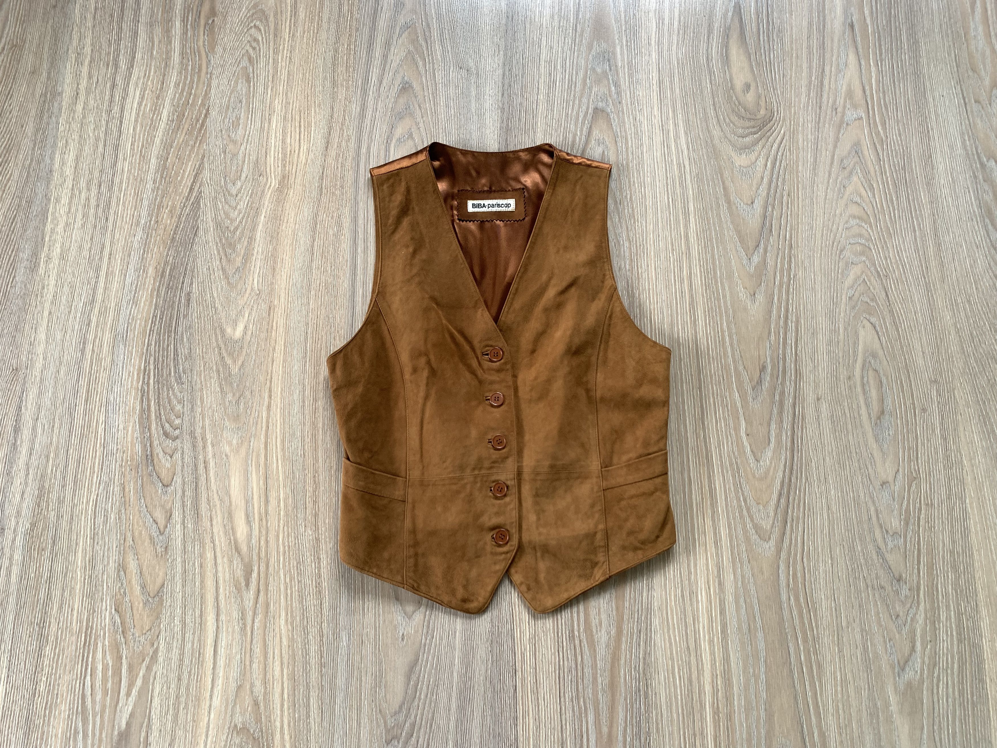 Vintage Biba Pariscop Vintage Combined Suede Vest Size US M / EU 48-50 / 2 - 1 Thumbnail