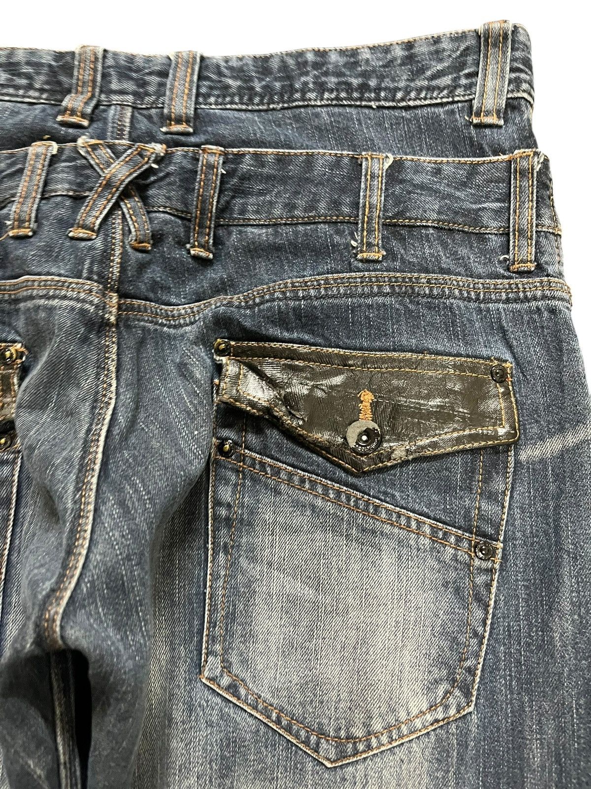 Hysteric Glamour Vintage Double Focus Double Waist Grunge Denim Size US 33 - 10 Thumbnail