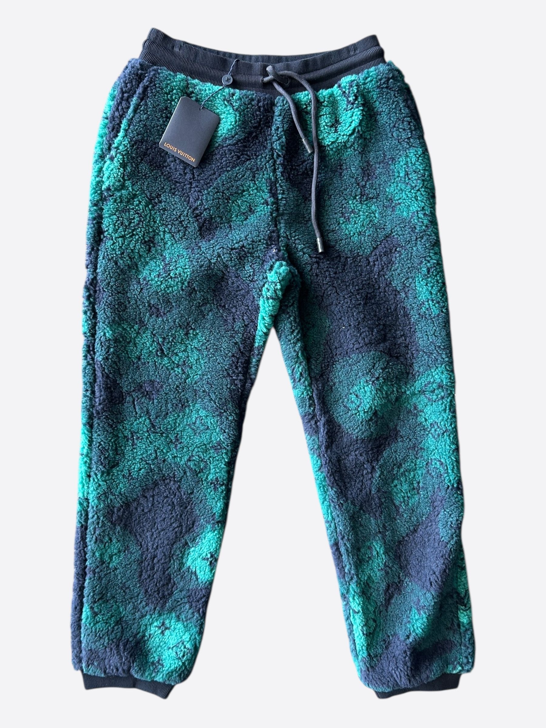 Louis Vuitton Louis Vuitton Green Camouflage Monogram Fleece Sweatpants Size US 34 / EU 50 - 1 Thumbnail