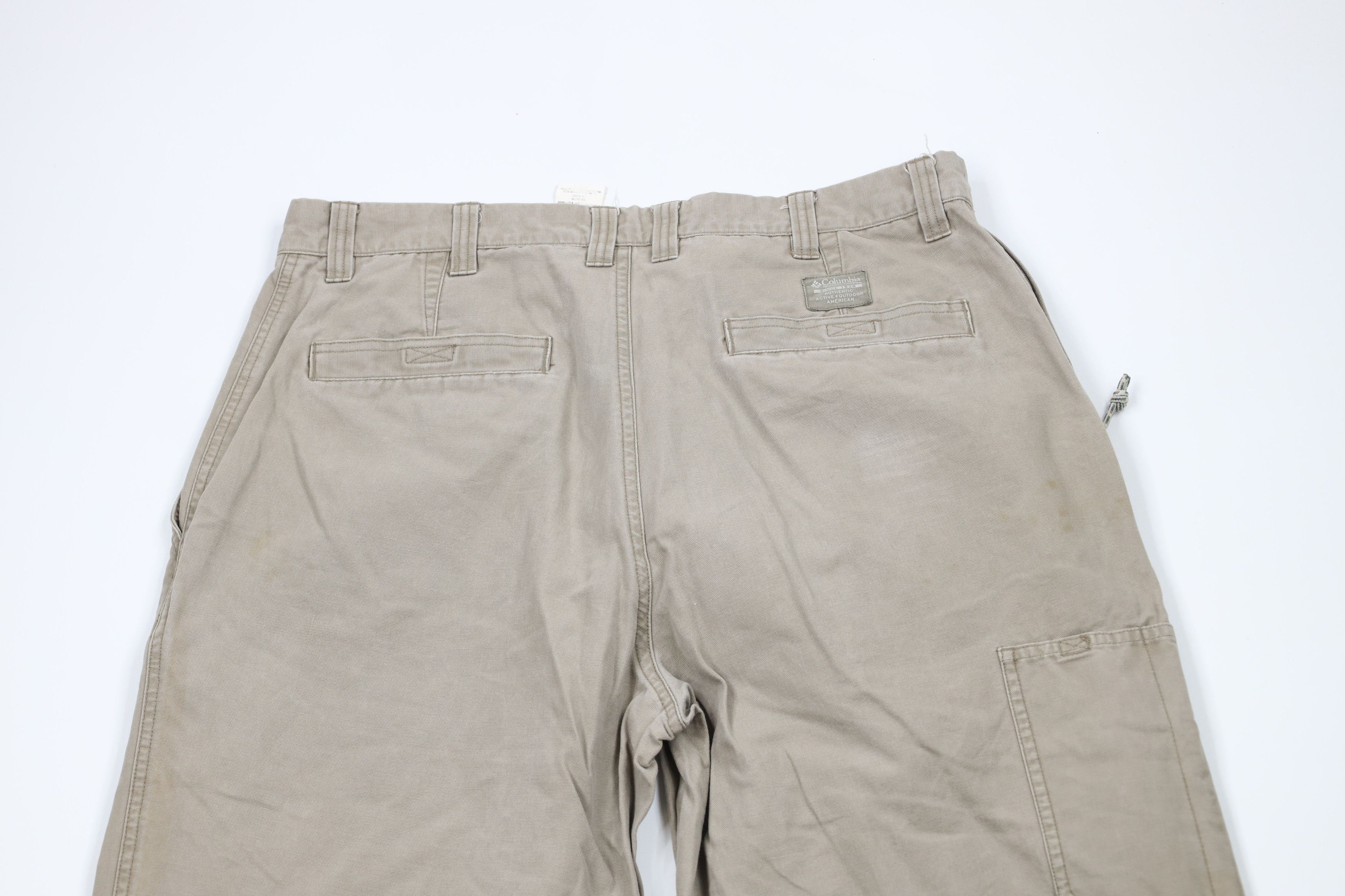 Columbia × Vintage Vintage Columbia Spell Out Canvas Wide Leg Pants Beige Size US 36 / EU 52 - 12 Thumbnail