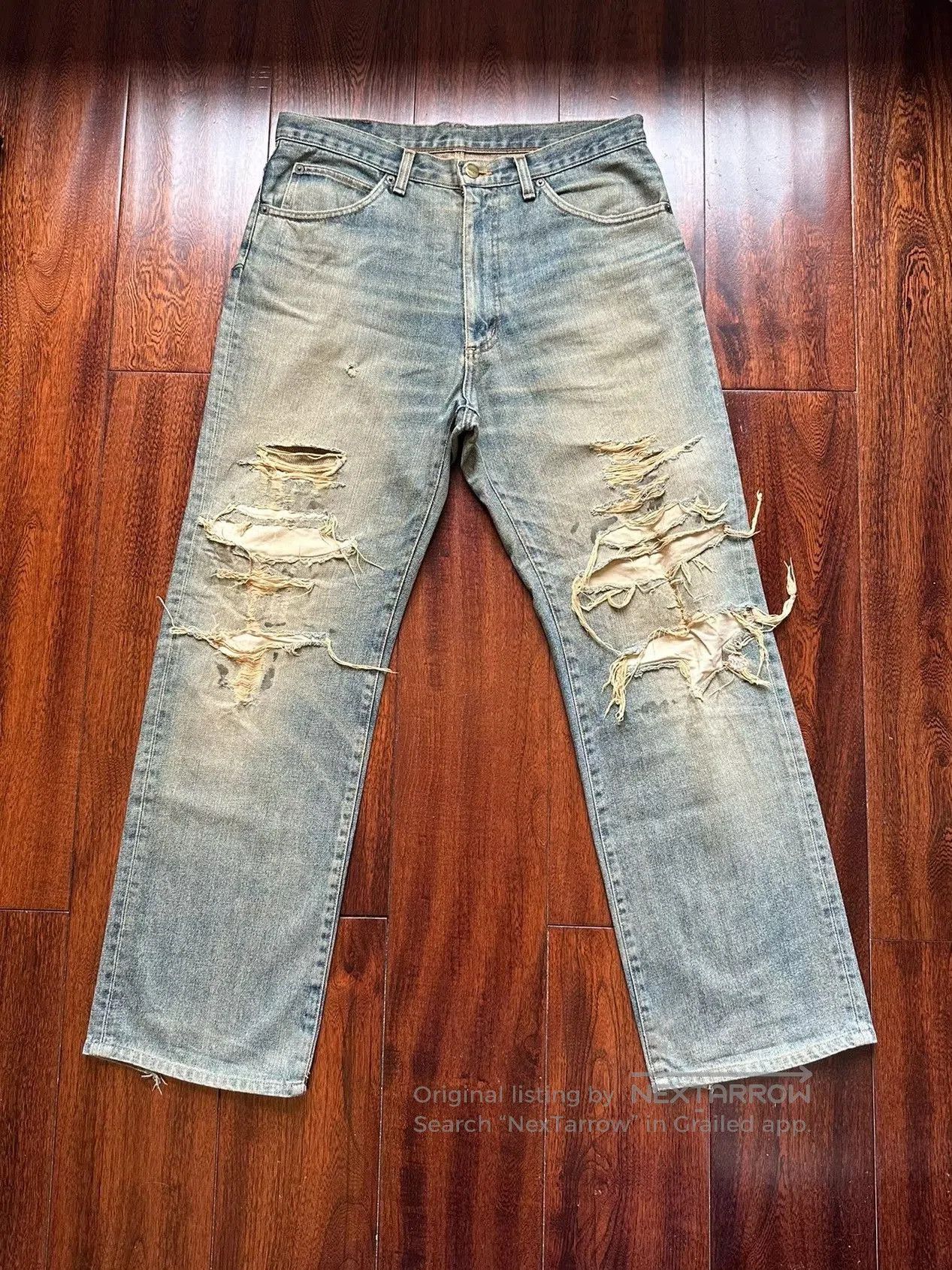 Vintage Vintage Wrangler Distressed Jeans. Size US 34 / EU 50 - 1 Thumbnail