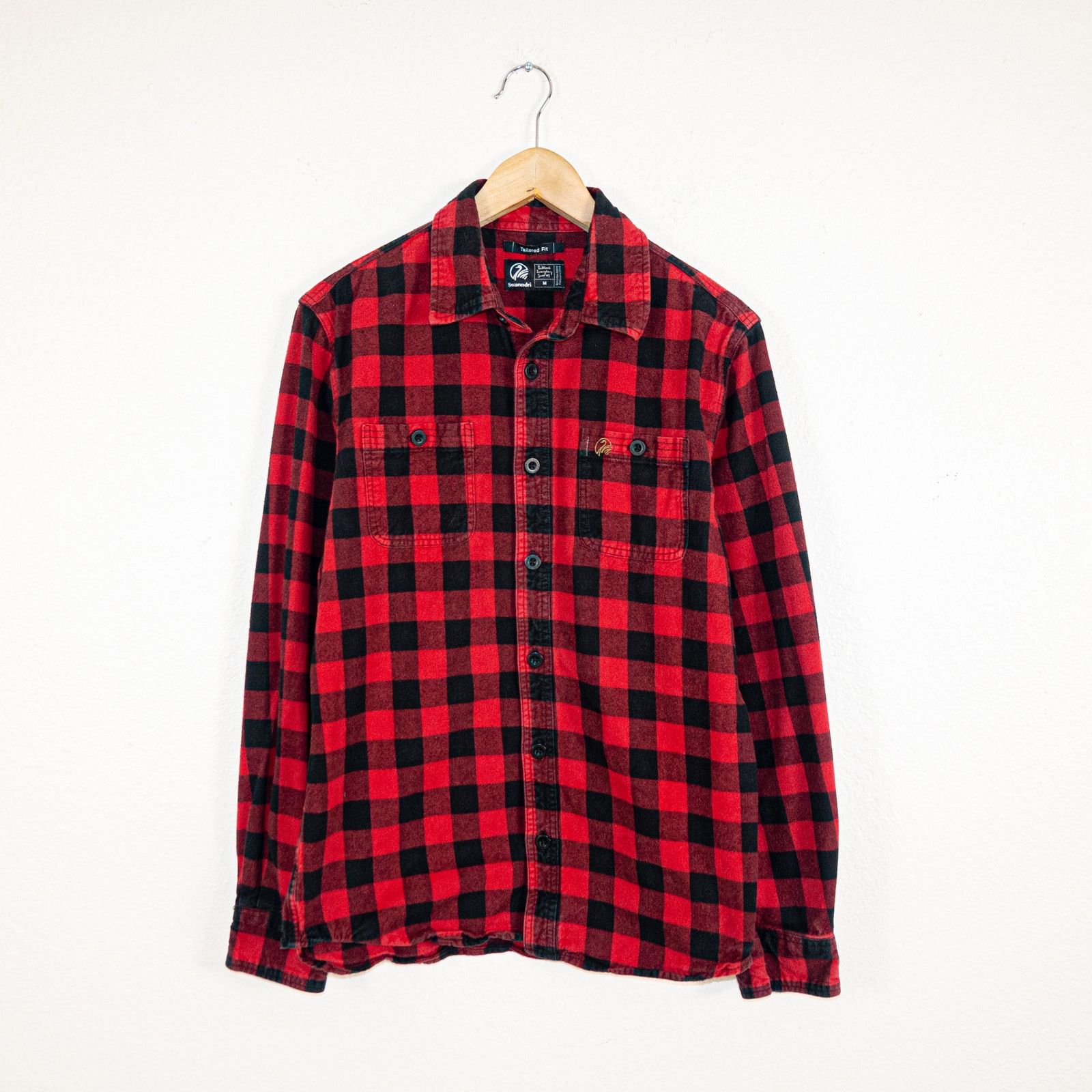 Other Swanndri Medium Tailored fit Marylebone Shirt Black Red Size US M / EU 48-50 / 2 - 1 Thumbnail