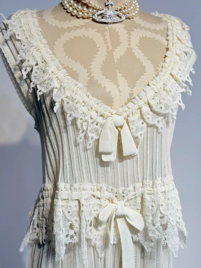 Vivienne Westwood Vivienne Westwood White perspective hook lace pants set Size M / US 6-8 / IT 42-44 - 7 Thumbnail