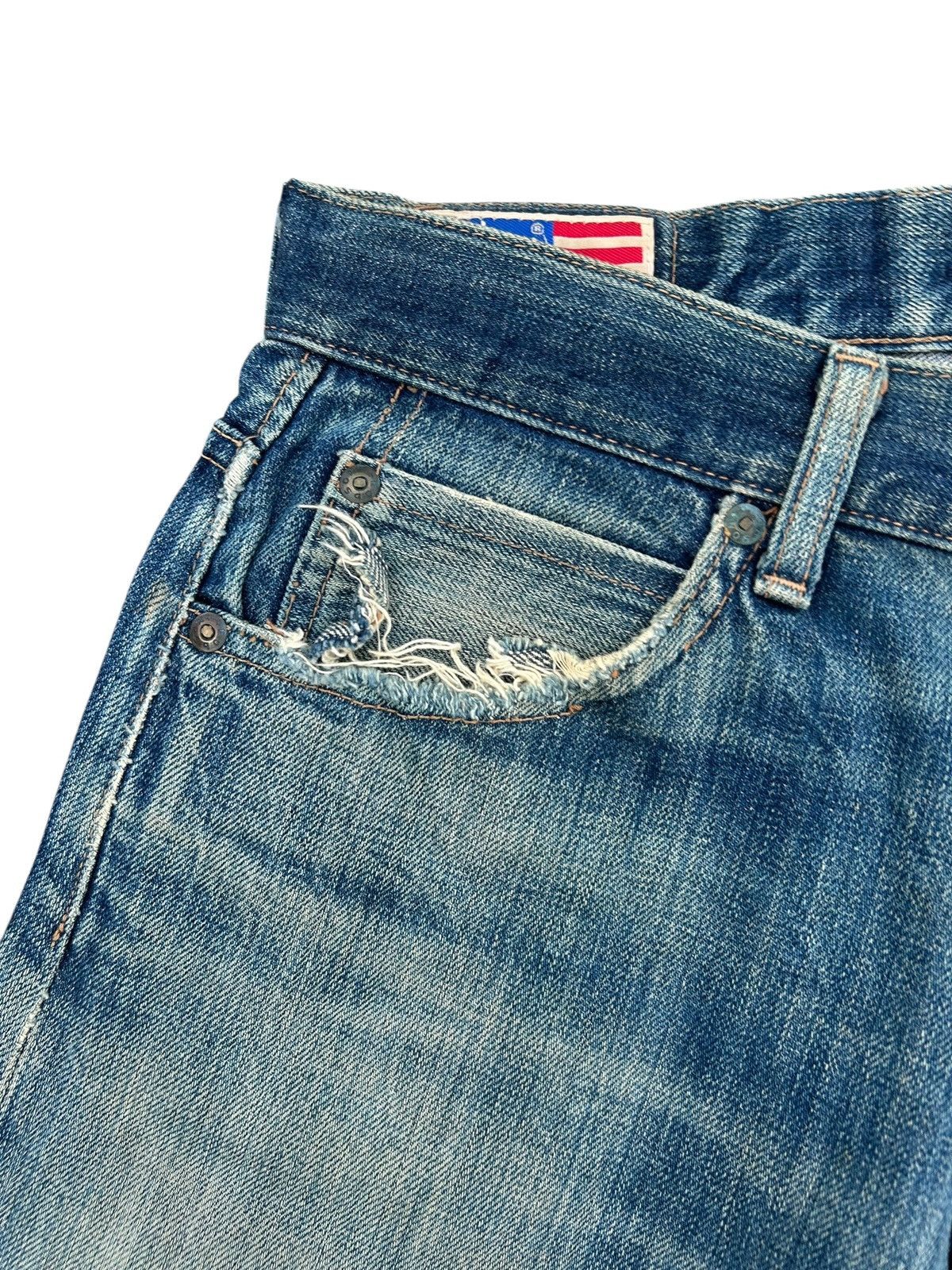 Kapital Thrashed Vintage Bobson Selvedge Denim Jeans Size US 31 - 10 Thumbnail