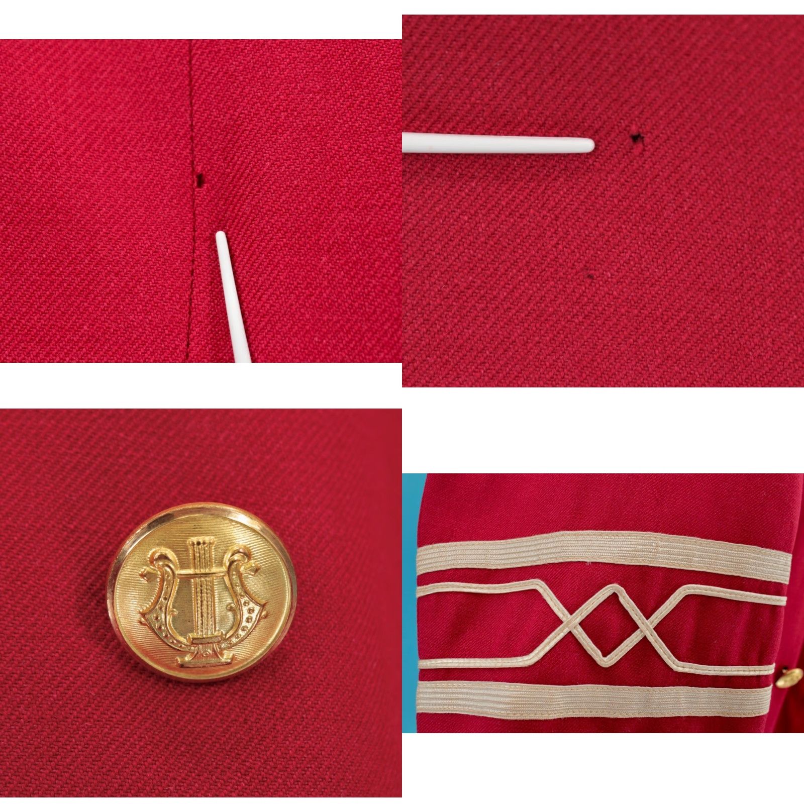 Vintage VINTAGE Mens VTG 70s Red Marching Band Jacket Sz 42 R 1970s Size US XS / EU 42 / 0 - 9 Thumbnail
