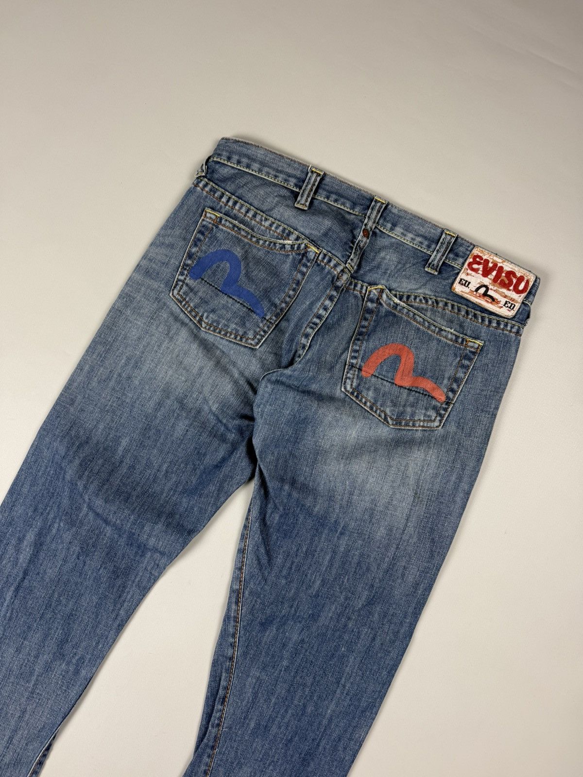 Evisu Evisu EU-ED Hokusai Vintage Men’s Denim Jeans Size 29 / S Size US 29 - 24 Thumbnail