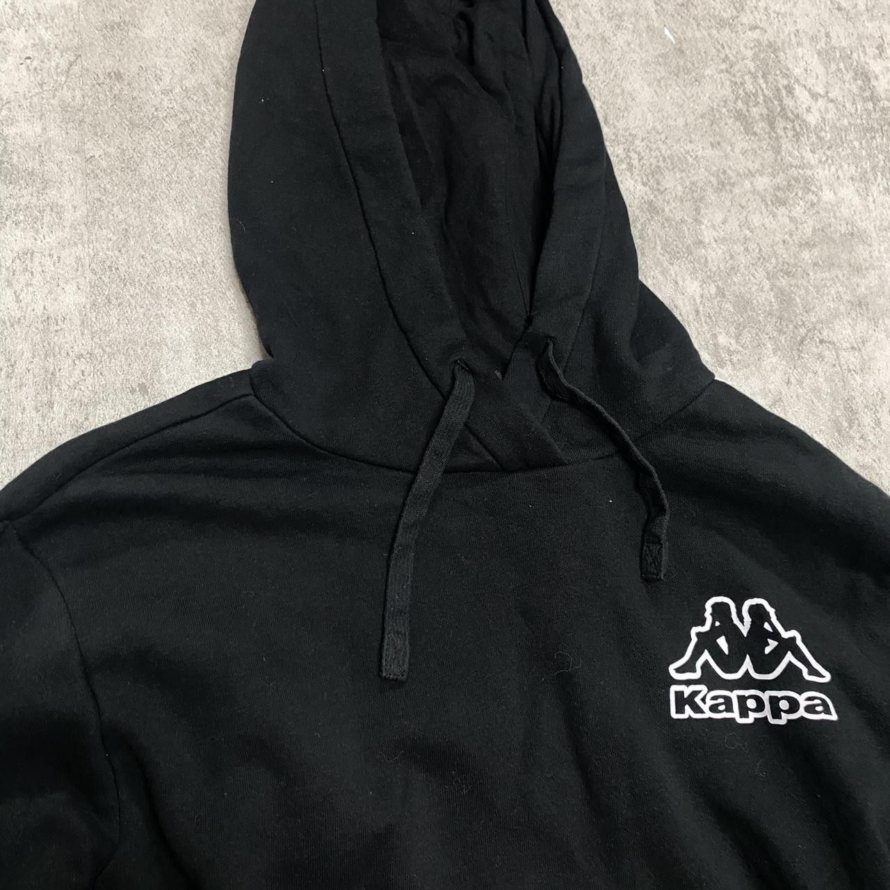 Kappa Black Kappa hoodie with embroidered logo Boxy rap hip hop Size US S / EU 44-46 / 1 - 2 Thumbnail