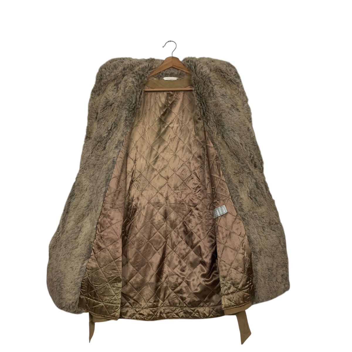 Laura Ashley LAURA ASHLEY Faux Fur Lining Belted Cotton Coat #2671-C120 Size S / US 4 / IT 40 - 12 Thumbnail