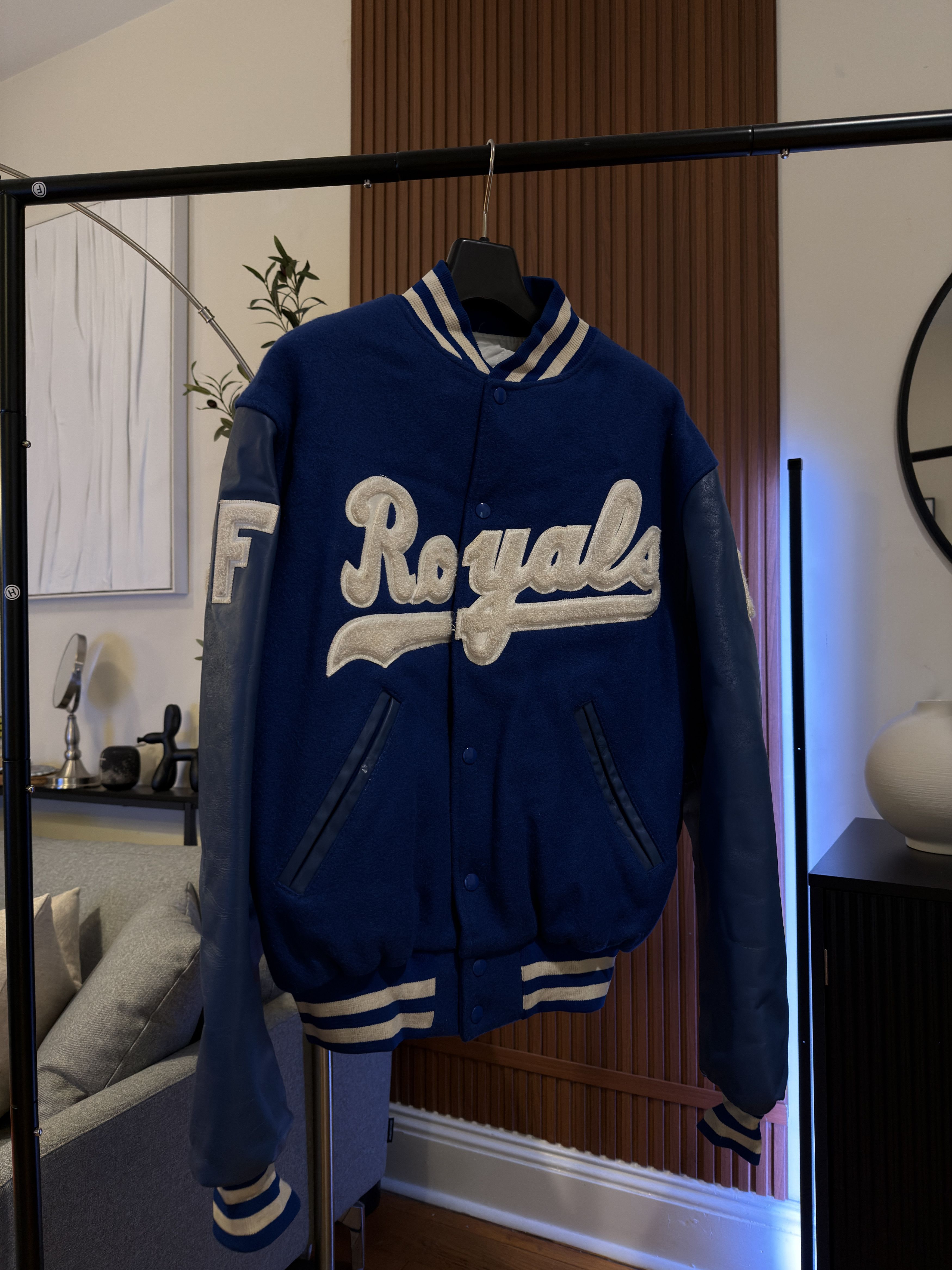 Other Blue Vintage Leather Varsity Jacket Royals Size US XL / EU 56 / 4 - 1 Thumbnail