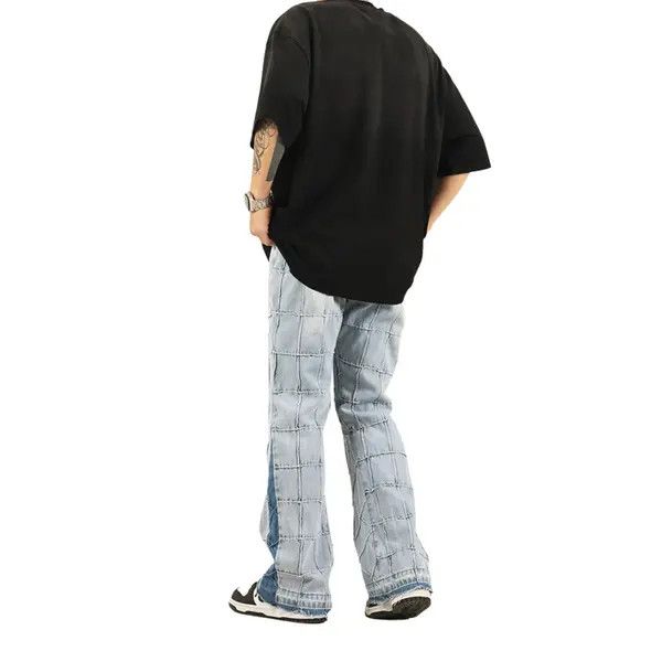 VIBE Flannel Blue Stacked Denim Jeans Size US 32 / EU 48 - 4 Thumbnail