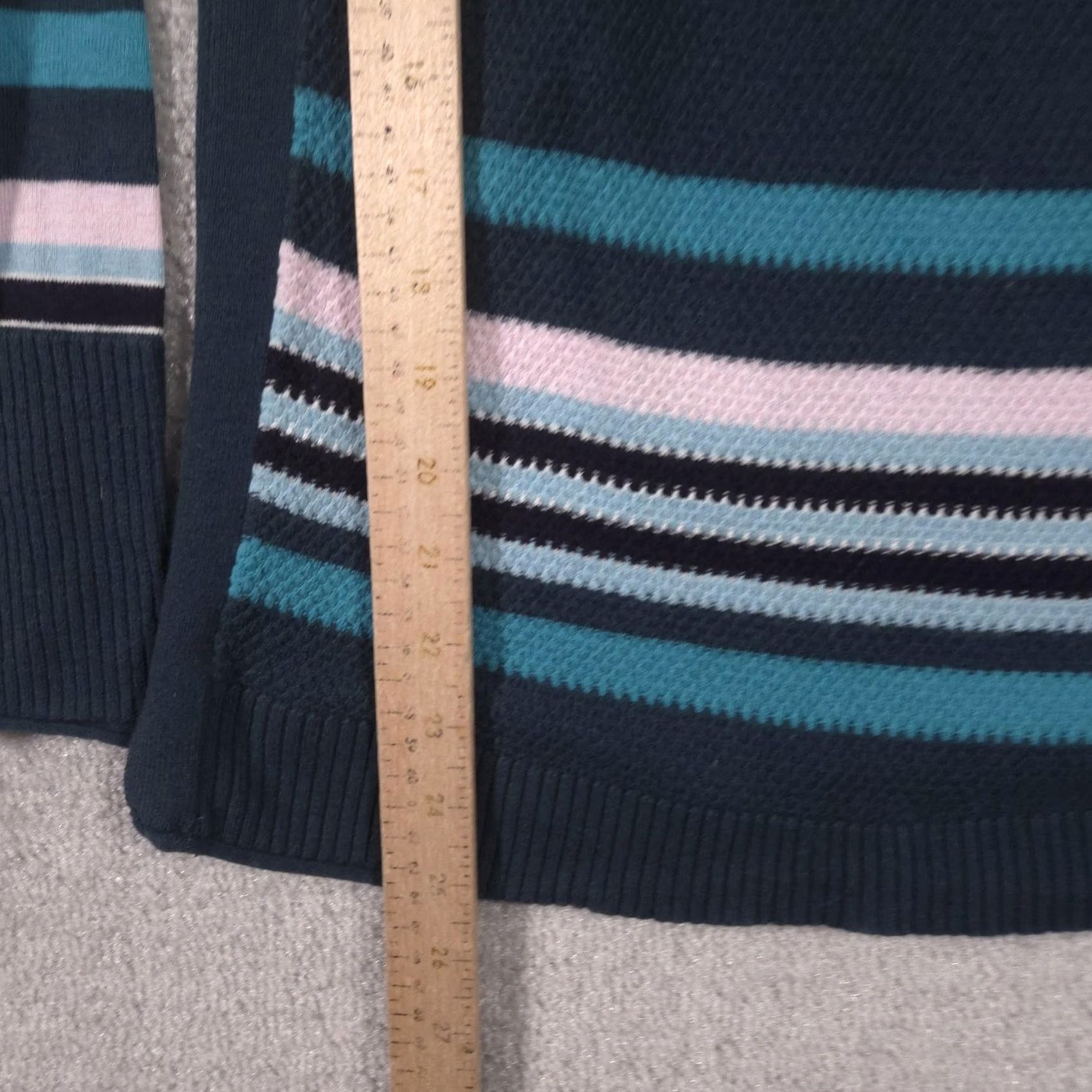 Talbots Talbots Sweater Womens Small Blue Striped Boat Neck Long Sleeve Pullover Knit Size S / US 4 / IT 40 - 6 Thumbnail