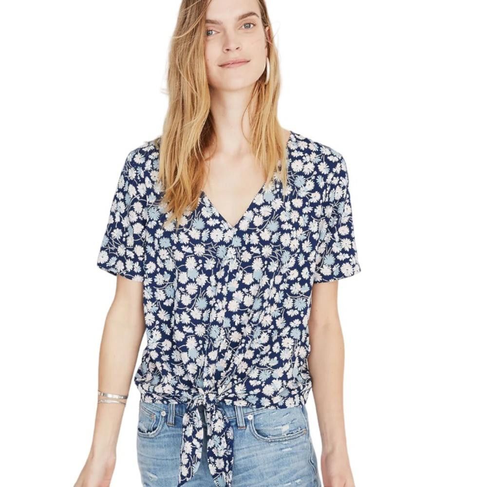 Madewell Madewell l Novel Tie-Front Top in French Floral XS Size XS / US 0-2 / IT 36-38 - 11 Thumbnail