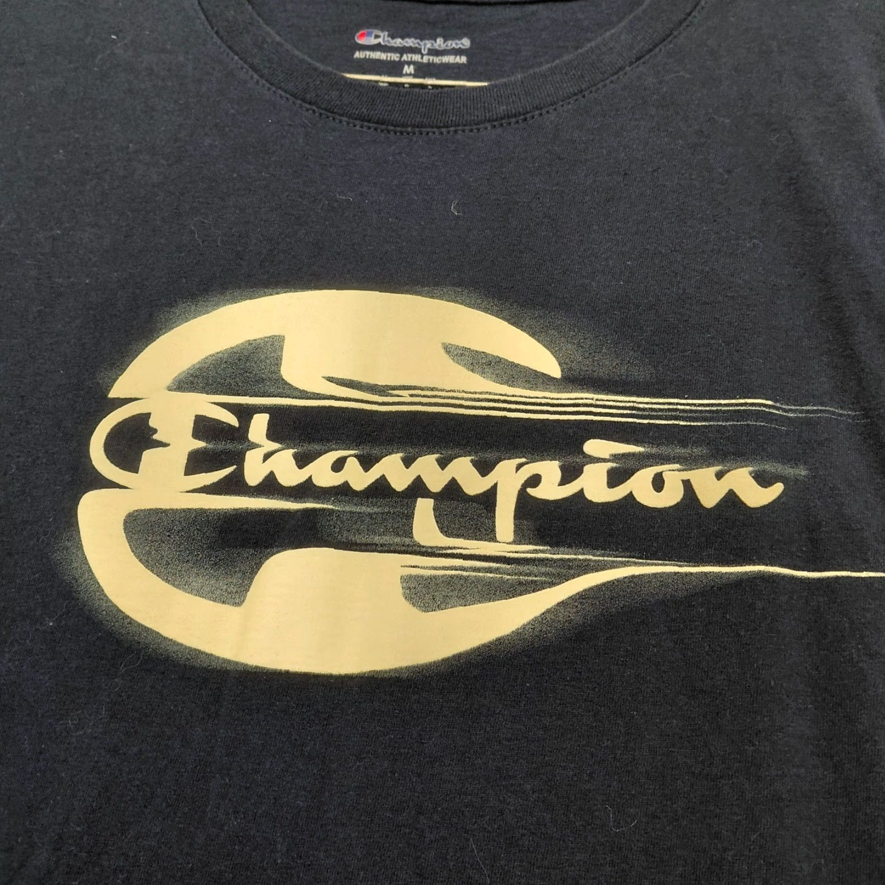Champion Champion T shirt Men's Medium Blue Short Sleeve 100% Cotton Logo Graphic Classic 90s Sports Cars Captain America Free! Size US M / EU 48-50 / 2 - 4 Thumbnail