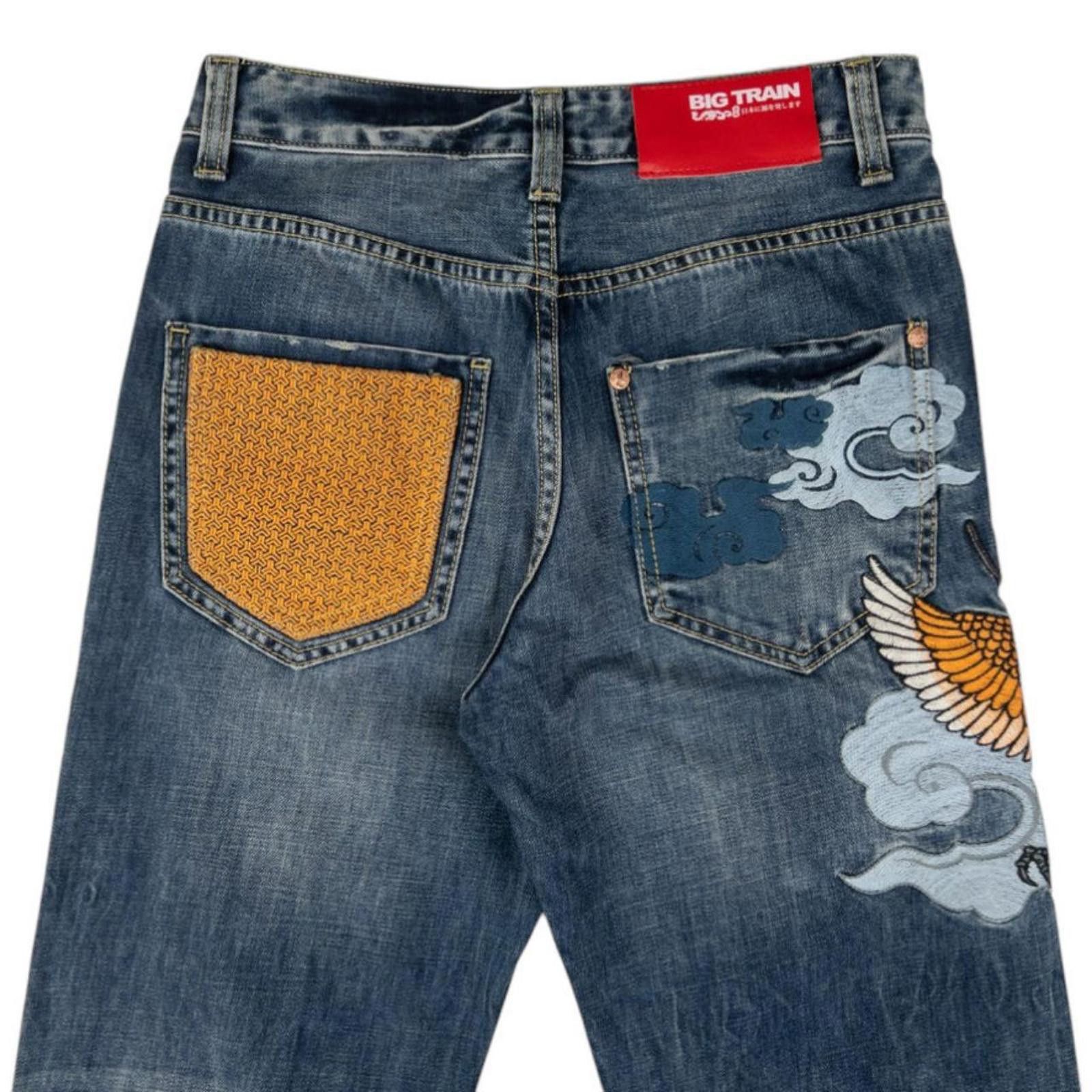 Other Vintage Big Train Embroidered Eagle Denim Jeans Size W29 Size US 29 - 2 Thumbnail