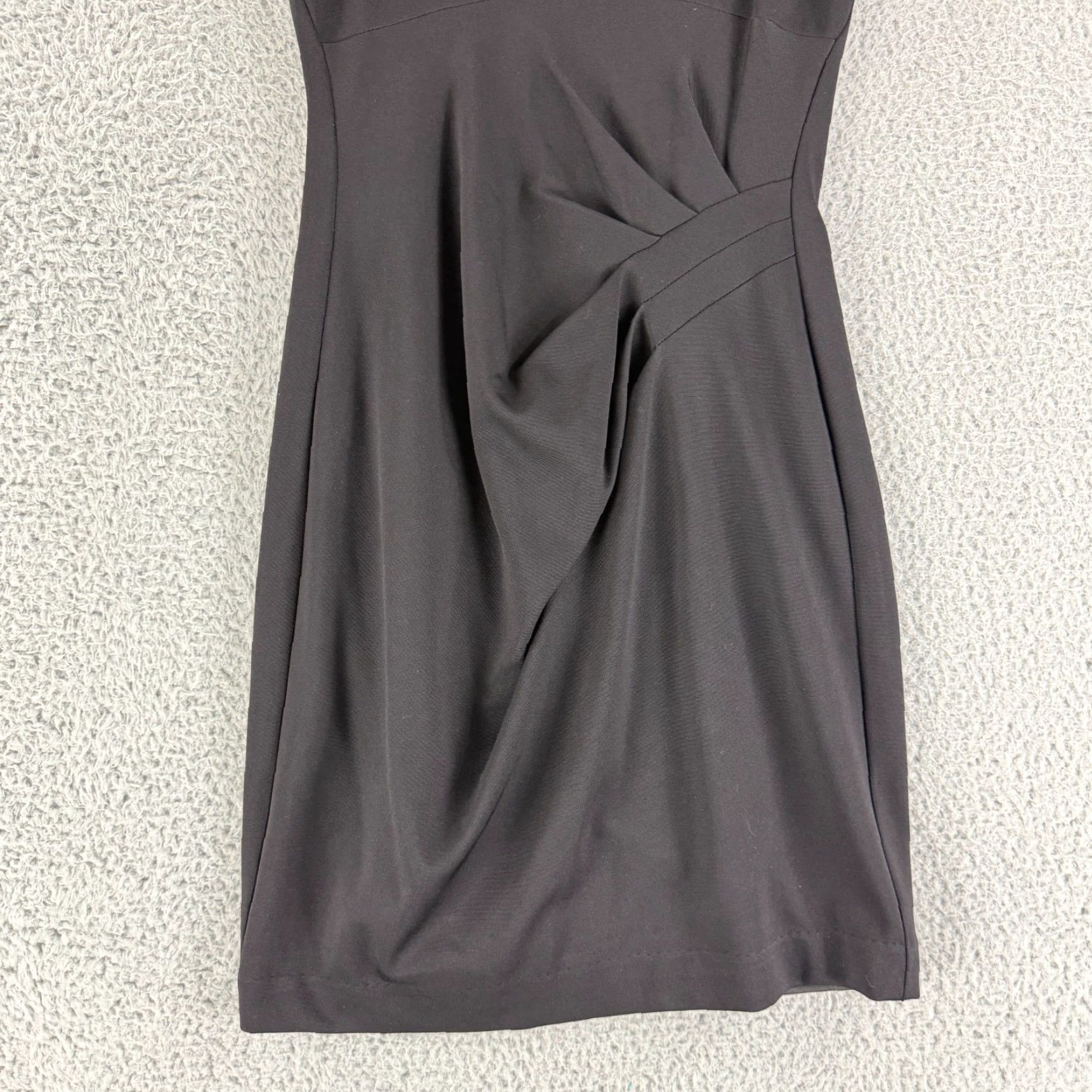 Vintage VINTAGE Cache Bodycon Dress Womens Size 4 Black Cap Sleeve Ruched Side Mini Dress Size S / US 4 / IT 40 - 3 Thumbnail