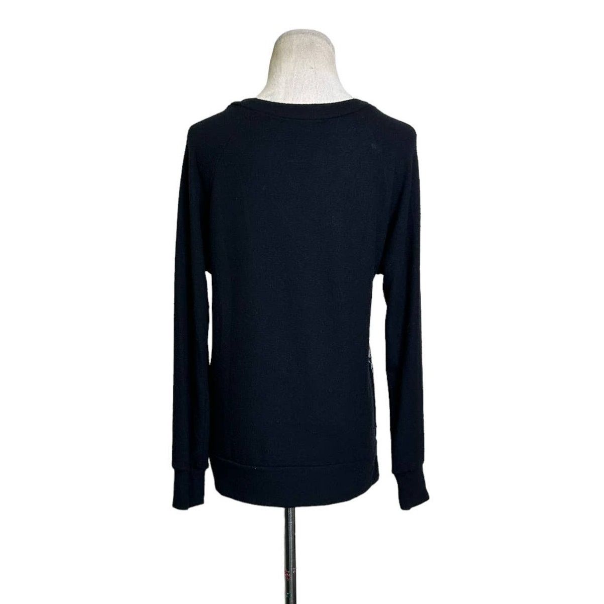 Anthropologie Le Lis black gray chevron knit long sleeves sweater size M Size M / US 6-8 / IT 42-44 - 2 Thumbnail