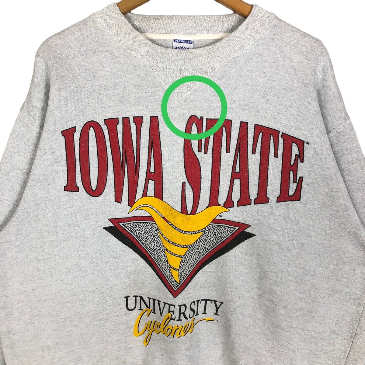 NCAA Vintage 90s Iowa State University Cyclones Sweatshirt Size US L / EU 52-54 / 3 - 3 Thumbnail