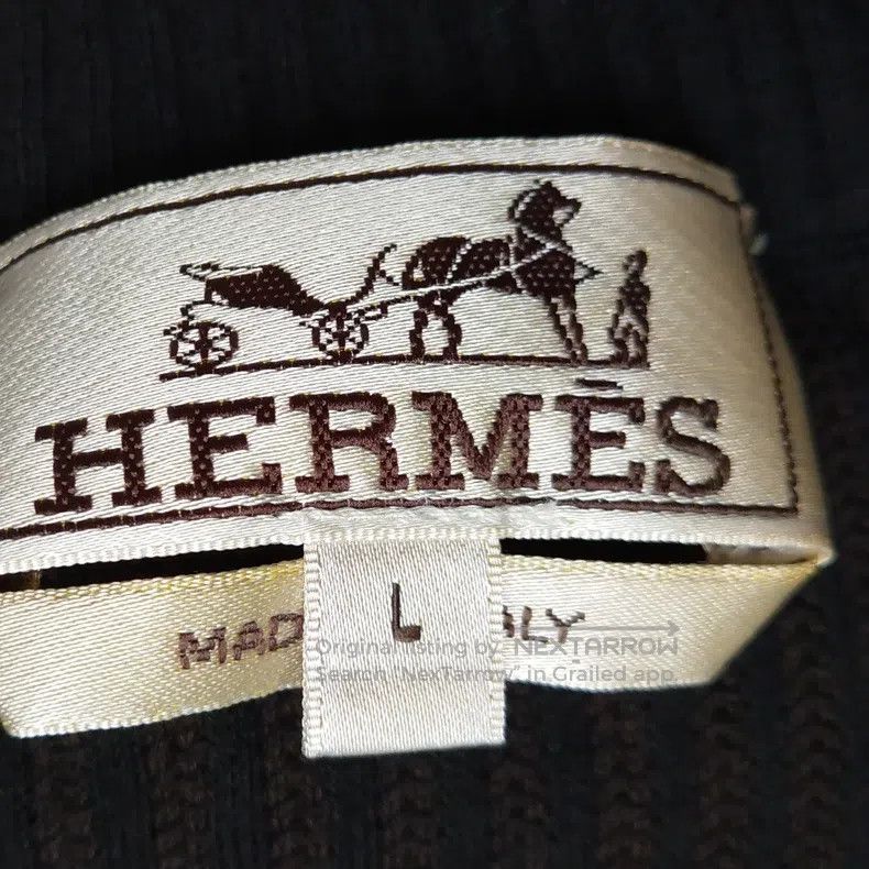 Hermes Hermes Pure cotton solid color round-neck knitwear Size L / US 10 / IT 46 - 4 Thumbnail
