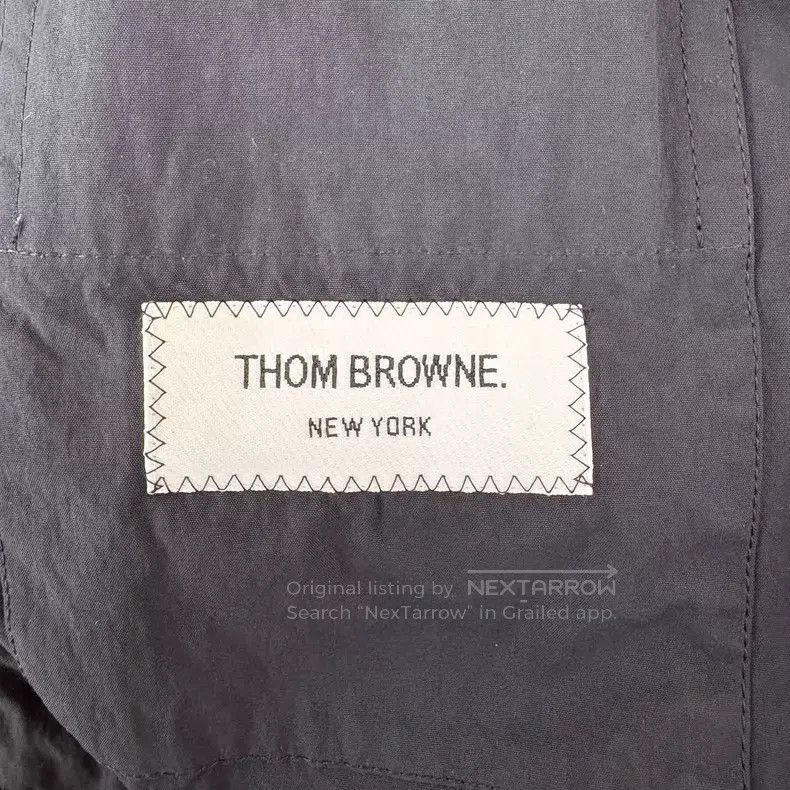 Thom Browne Thom Browne Classic Double Sleeve Logo Jacket in Blue Size US XS / EU 42 / 0 - 6 Thumbnail