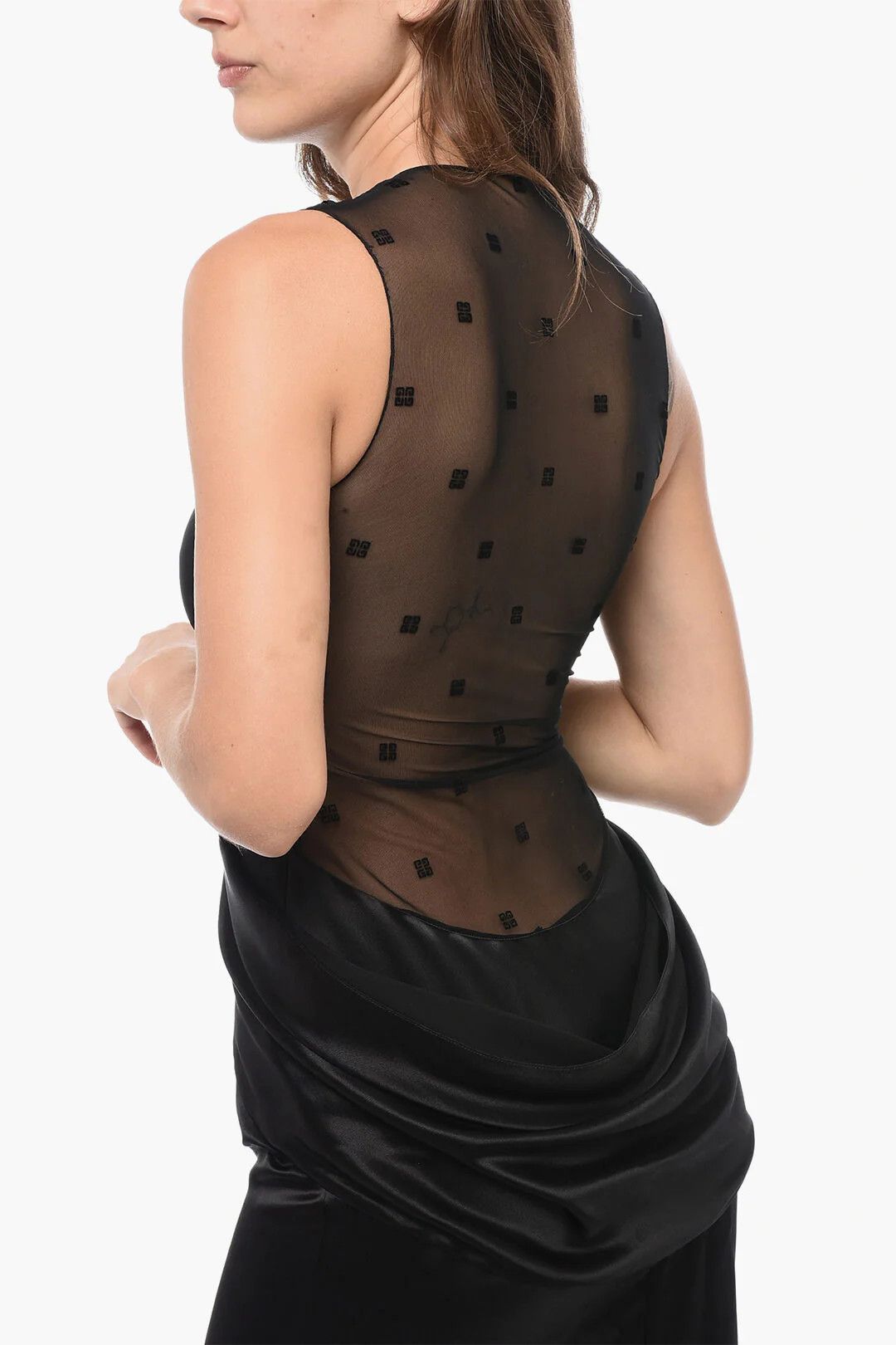 Givenchy og1mm0326 Silk Dress in Black Size S / US 4 / IT 40 - 4 Thumbnail
