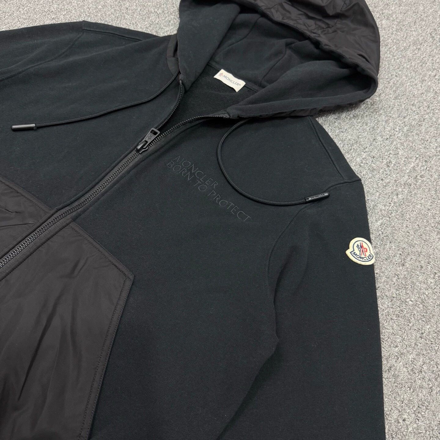 Moncler Moncler Black Nylon Paneled Zip Jacket M Size US M / EU 48-50 / 2 - 3 Thumbnail