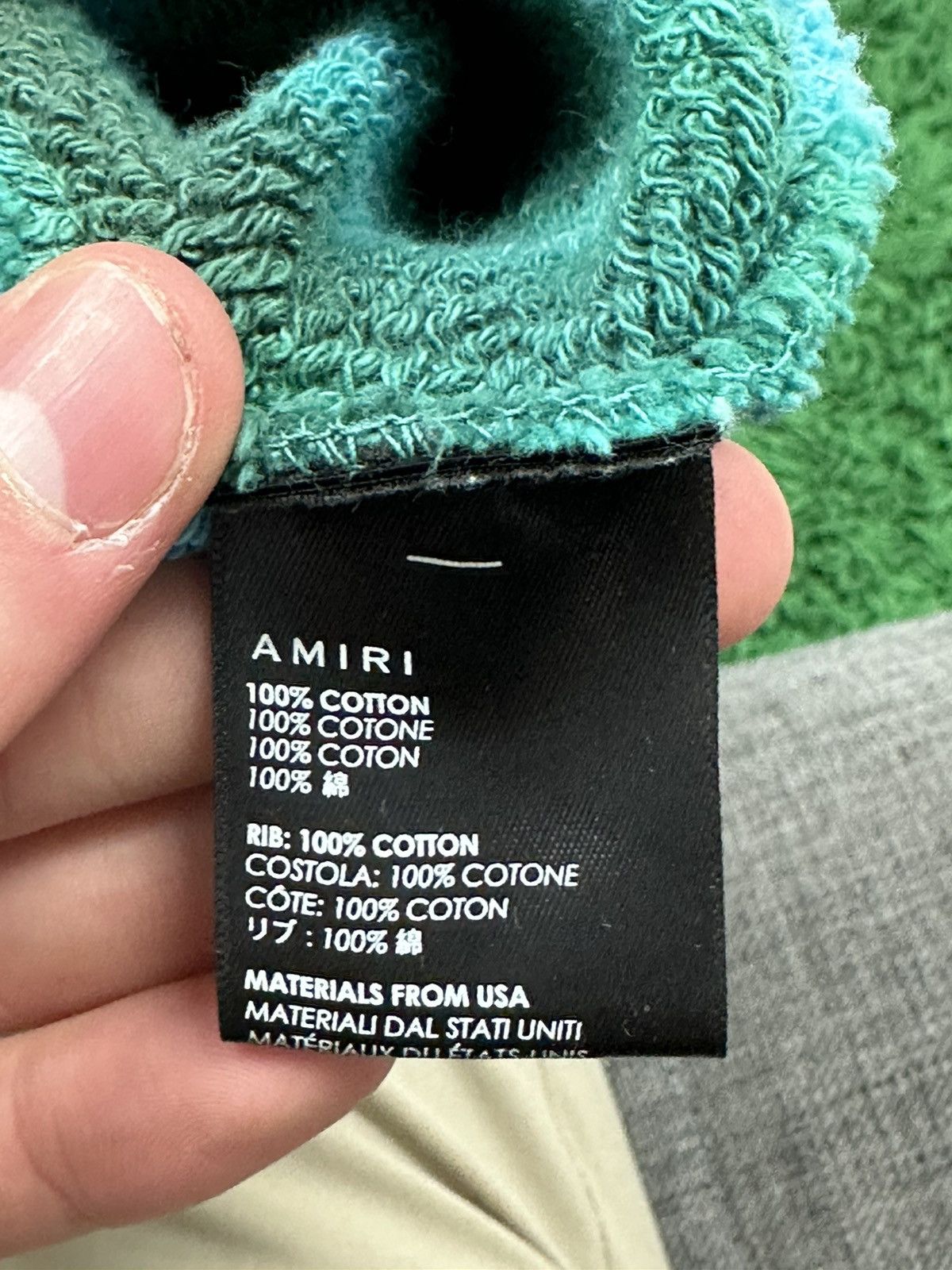 Amiri Amiri Hoodie Turquoise Brown Size US XL / EU 56 / 4 - 2 Thumbnail