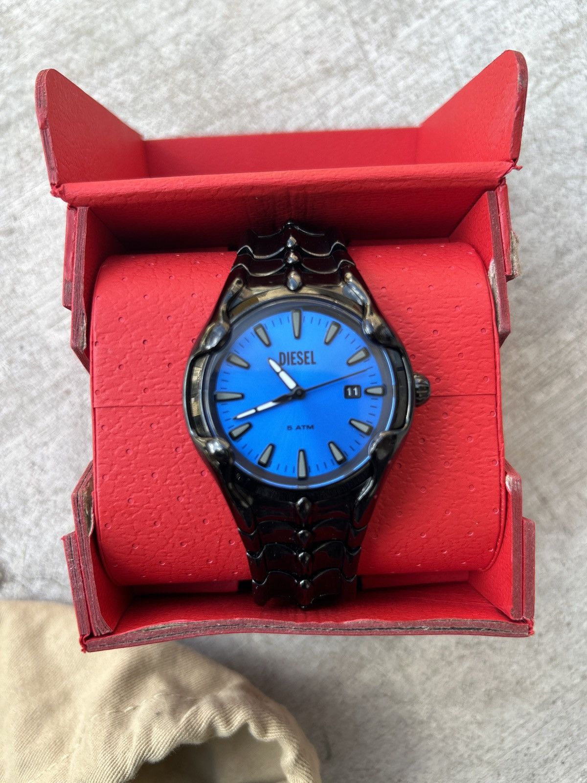 Diesel Diesel Vert Three-Hand Date Black Stainless Steel Watch Size 28 - 5 Thumbnail