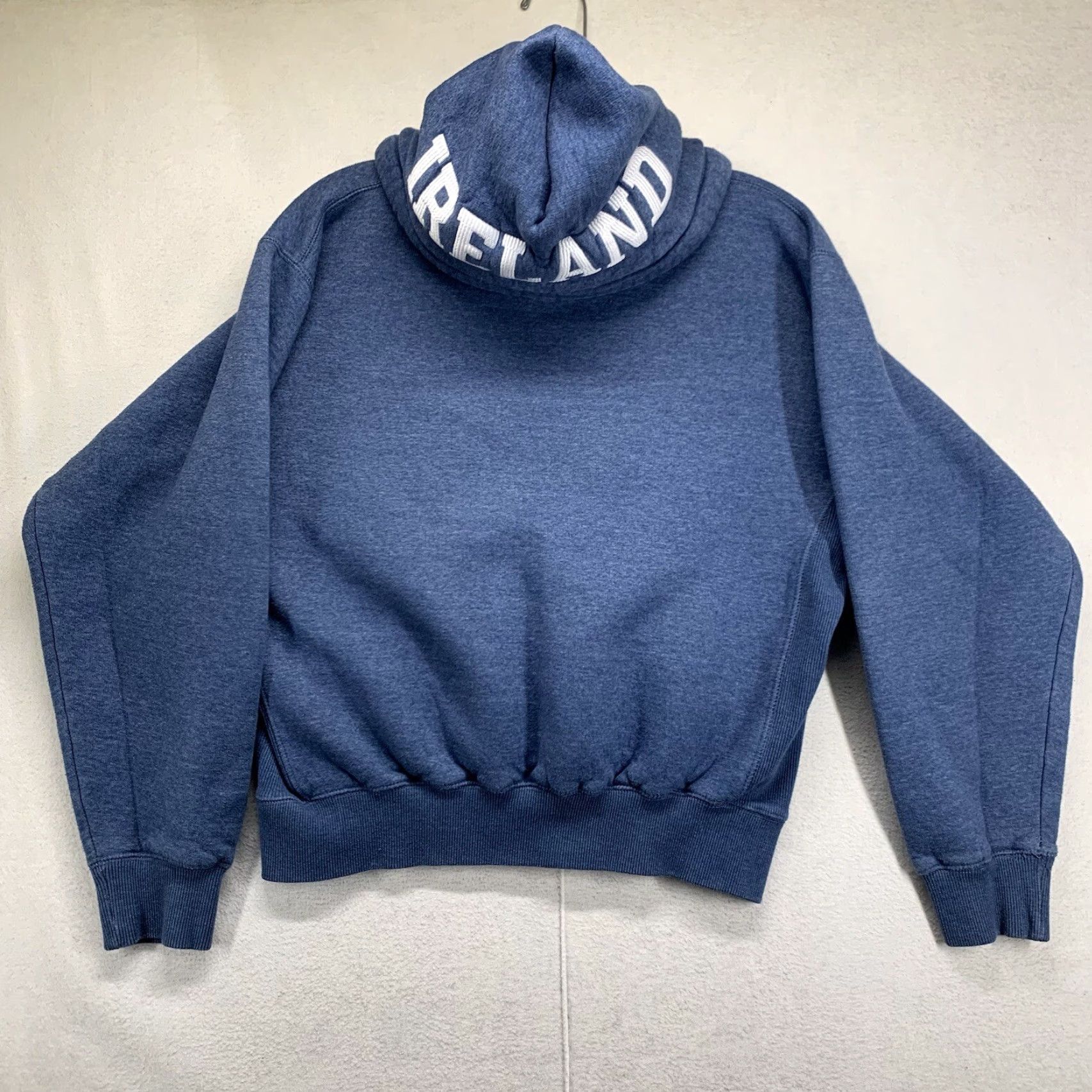 Logo 7 VINTAGE Quills Hoodie XS Unisex Adults 90s Ring Of Kerry Ireland Embroidered Logo Blue Cotton Blend Fleece Hooded Pockets Pullover Size US XS / EU 42 / 0 - 2 Thumbnail