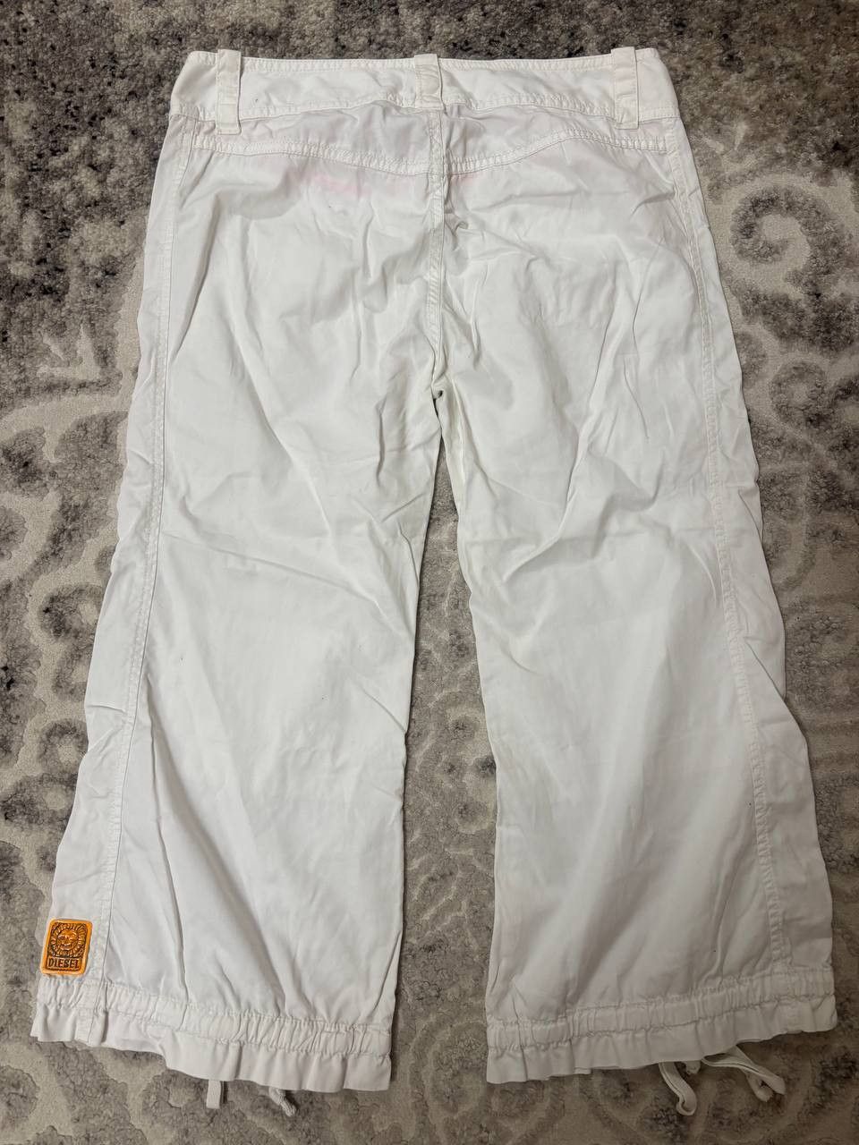 Diesel Diesel White Cargo Pants – Size 29 – Y2K Utility Style Size 29" - 4 Thumbnail