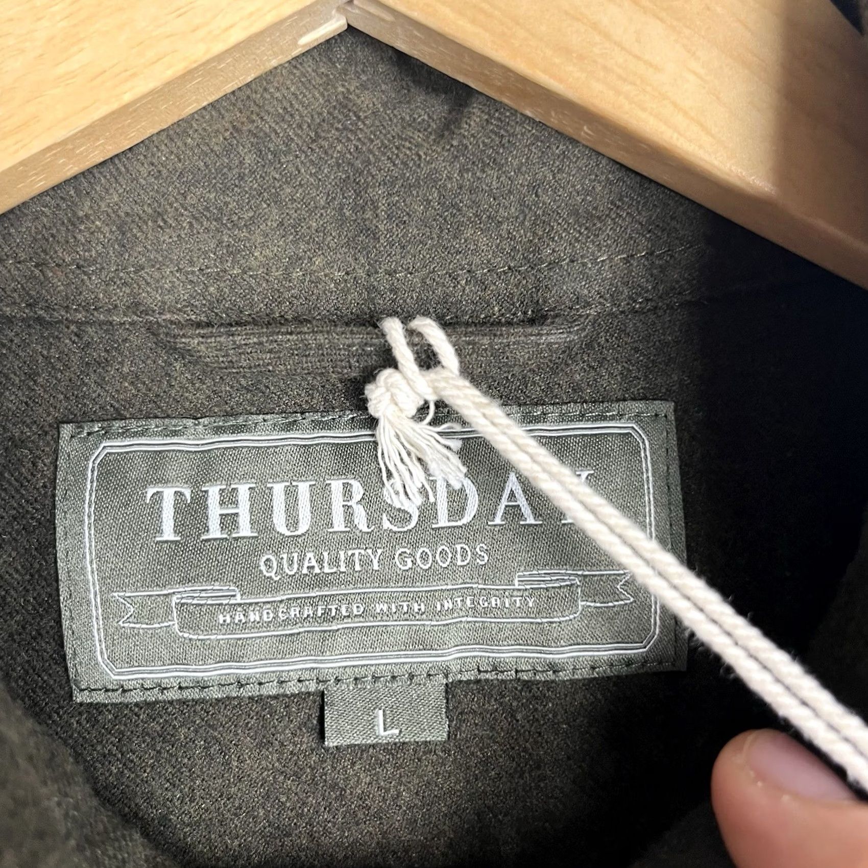 Olive Thursday Boot Co. Quality Goods Men Large Olive Green Button Everyday Shirt Size US L / EU 52-54 / 3 - 4 Thumbnail