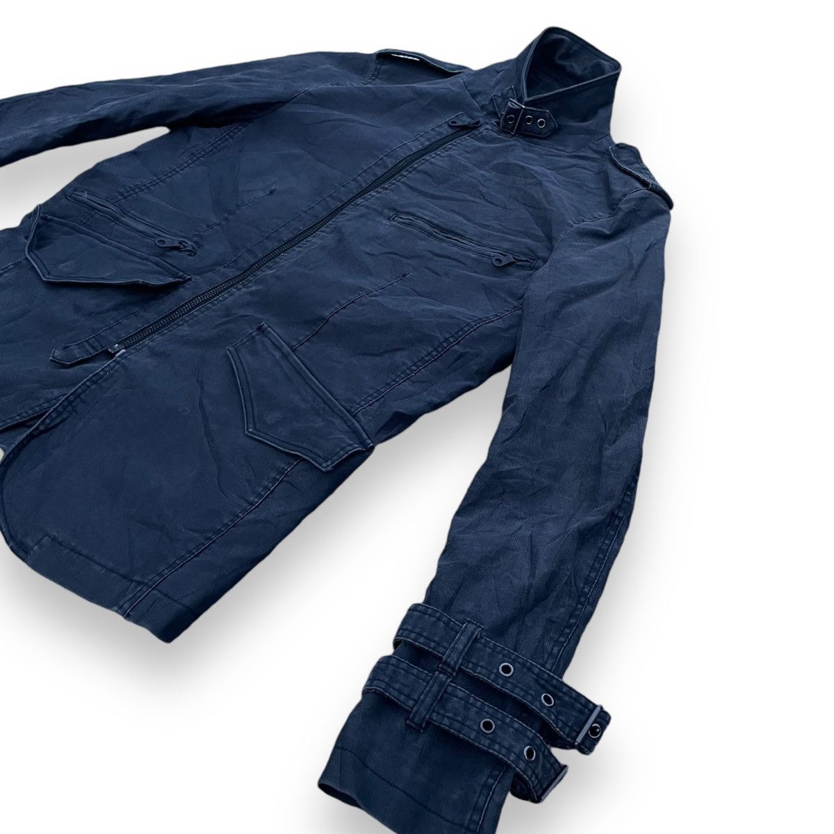 If Six Was Nine × Japanese Brand × Le Grande Bleu (L.G.B.) 🇯🇵 JAPANESE 6 POCKETS BONDAGE WORKWEAR PUNK GOTHIC JACKET Size US M / EU 48-50 / 2 - 4 Thumbnail