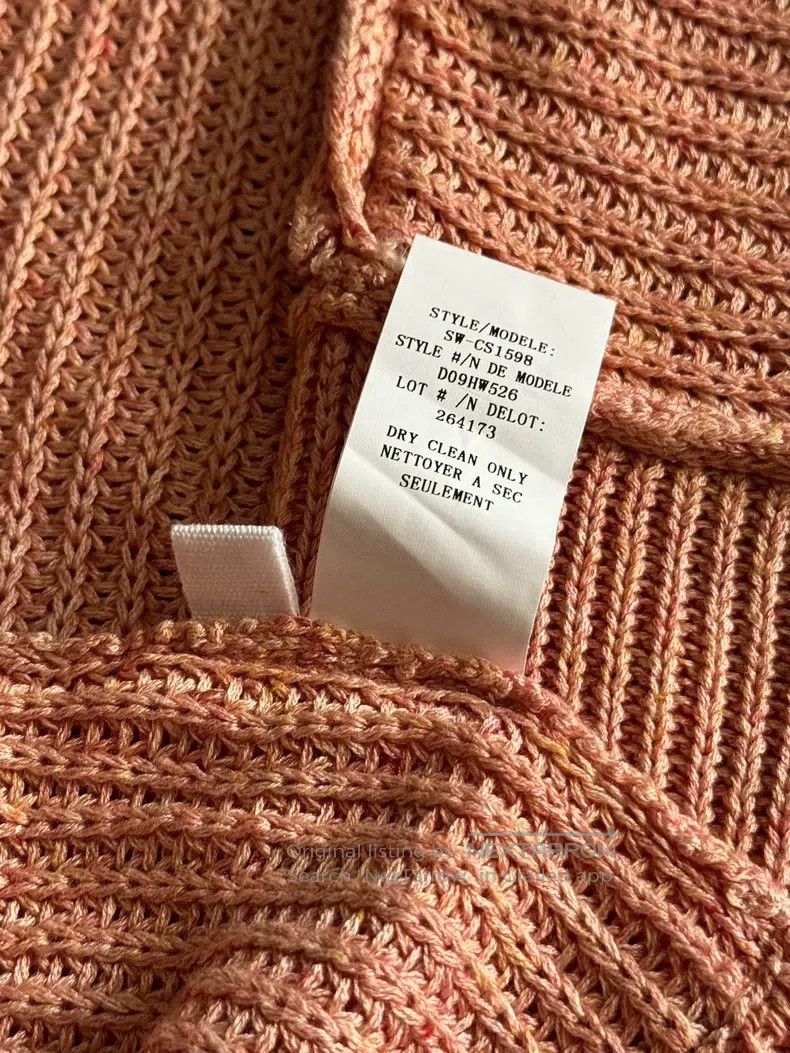 Other HELMUT LANG Knitted Short Sleeve Top - Dark Orange Pink Size M / US 6-8 / IT 42-44 - 5 Thumbnail