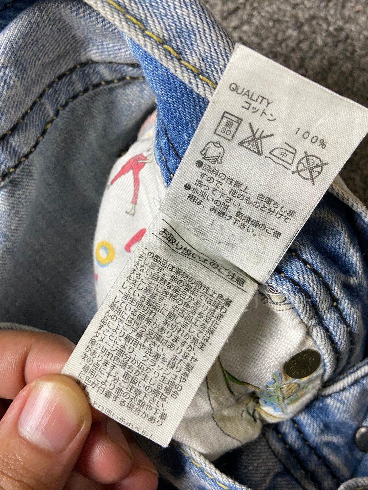 Japanese Brand Vintage Rodeo Crowns Slim Cut Denim Jeans (142) Size US 28 / EU 44 - 4 Thumbnail