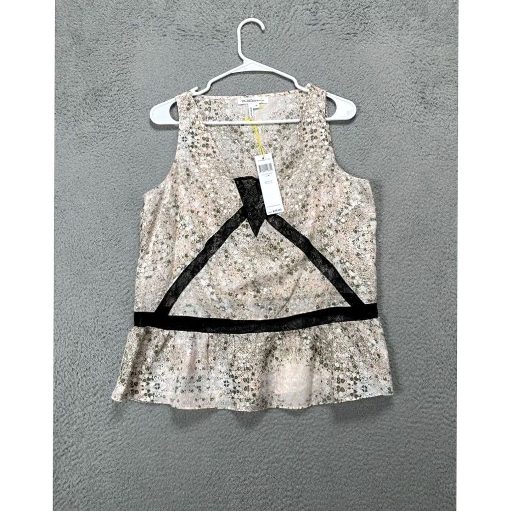 BCBGeneration BCBGeneration Shirt Womens M Glow Multi Top Blouse Sleeveless Geometric V-Neck Ladies NEW Size M / US 6-8 / IT 42-44 - 2 Thumbnail