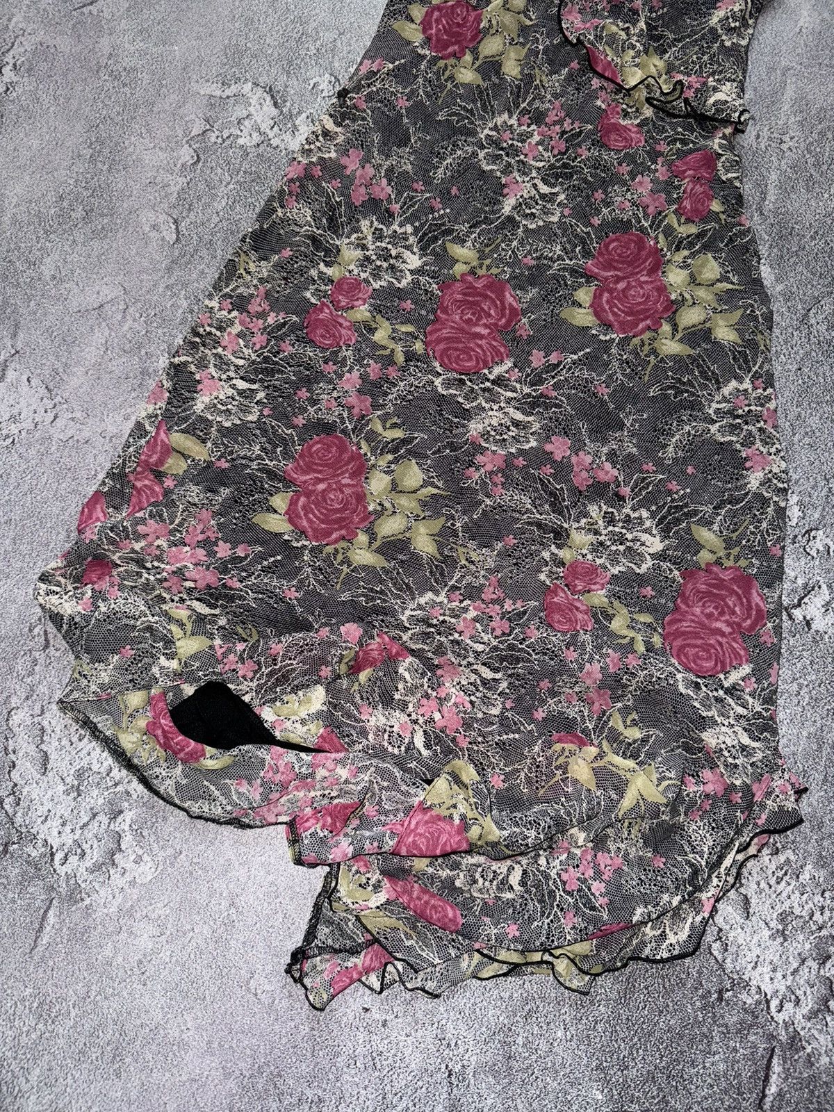 Jean Paul Gaultier × Vintage Mesh dress all printed flowers like motiv Jean Paul Gaultier Size M / US 6-8 / IT 42-44 - 2 Thumbnail