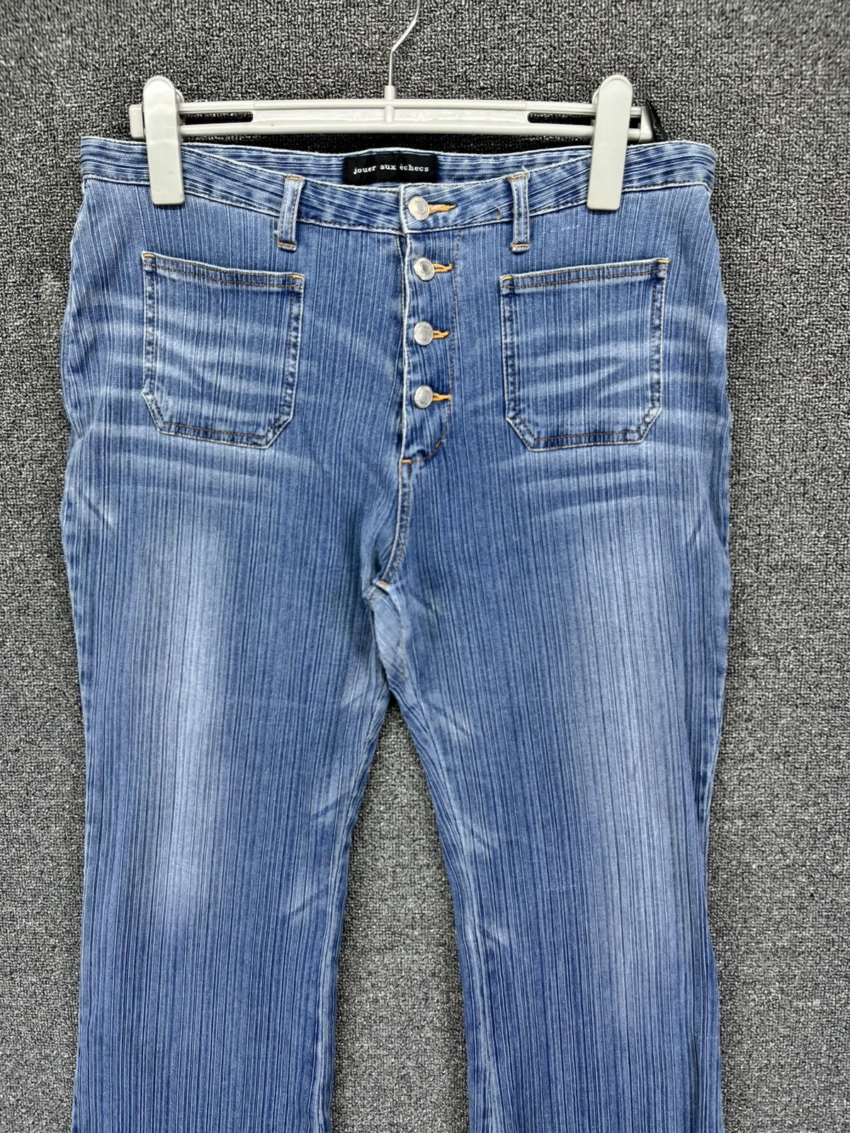 Japanese Brand Vintage Jouer aux eches Flare Bootcut Jeans Denim Pants Size 34" / US 12 / IT 48 - 2 Thumbnail