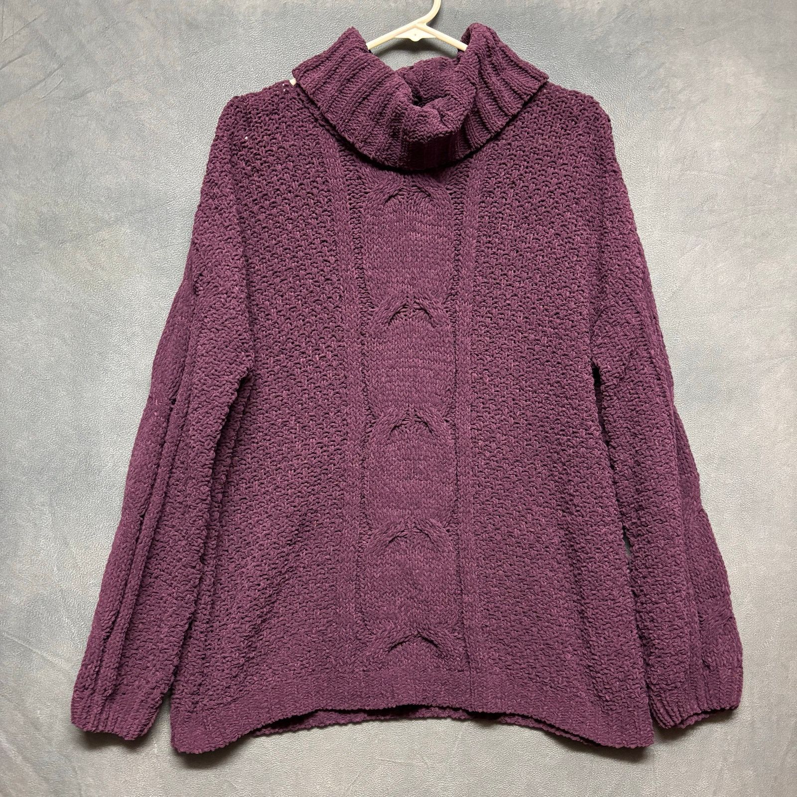 Other Seven7 Sweater Cowl Neck Turtleneck Knit Fisherman Cable Size S / US 4 / IT 40 - 1 Thumbnail
