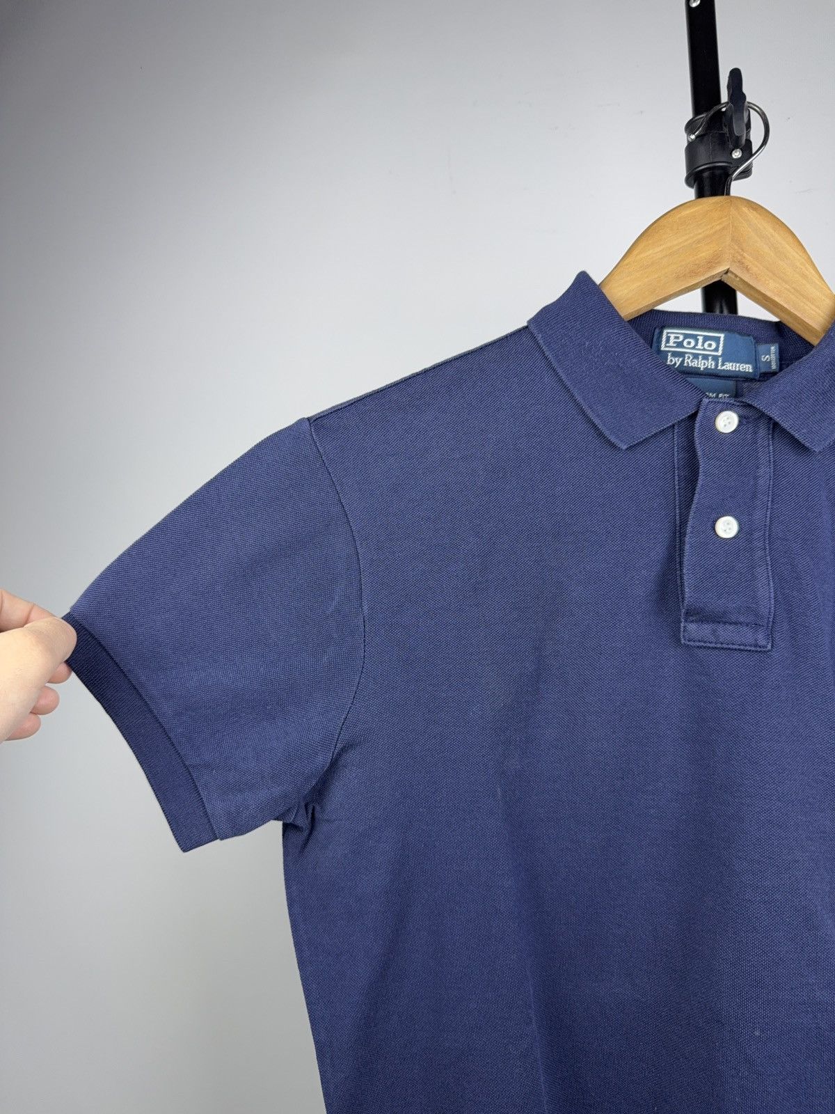Polo Ralph Lauren 90s Polo Ralph Lauren Navy Custom Fit Cotton Polo Shirt Size US S / EU 44-46 / 1 - 6 Thumbnail
