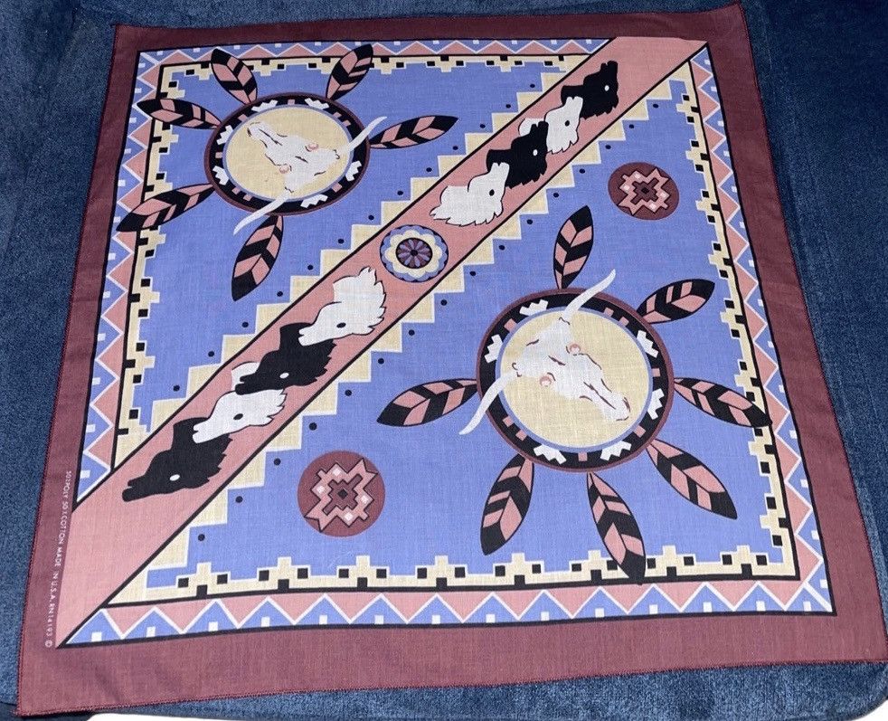 Vintage Vintage 1980 Native American Southwest Bandana! Size ONE SIZE - 7 Thumbnail
