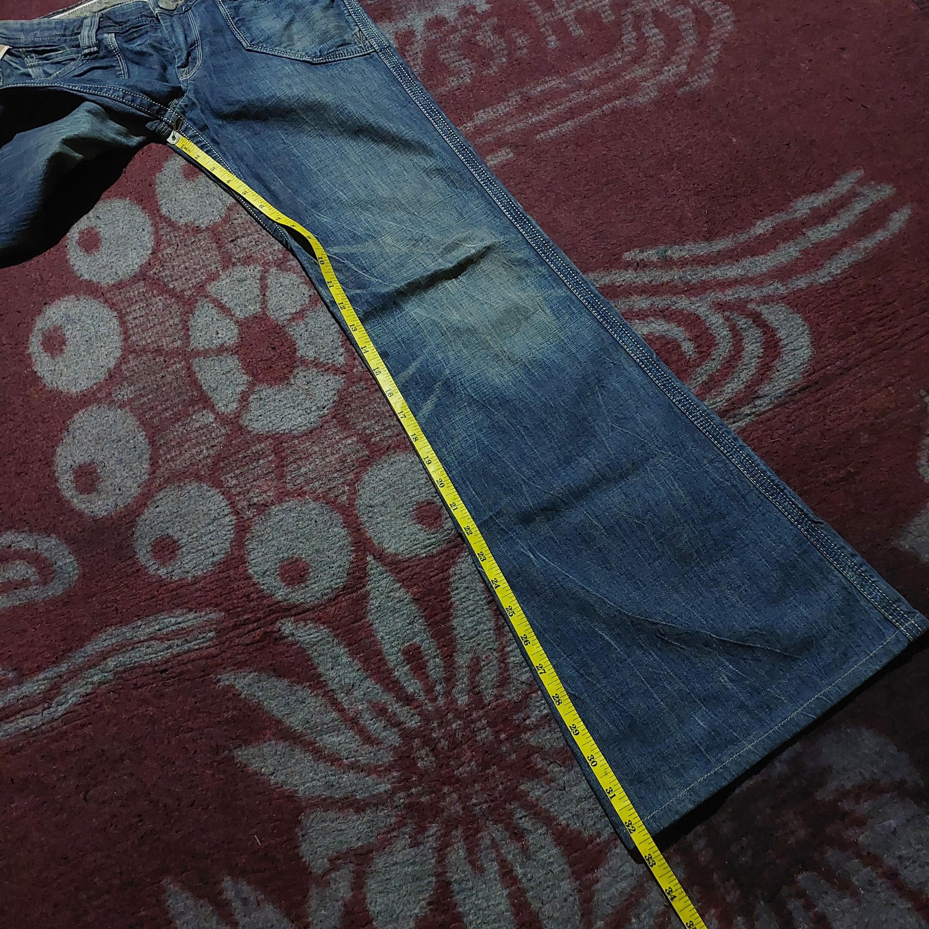 GOA Brapper japanese faded wash blue jeans super flared Size US 27 - 16 Thumbnail