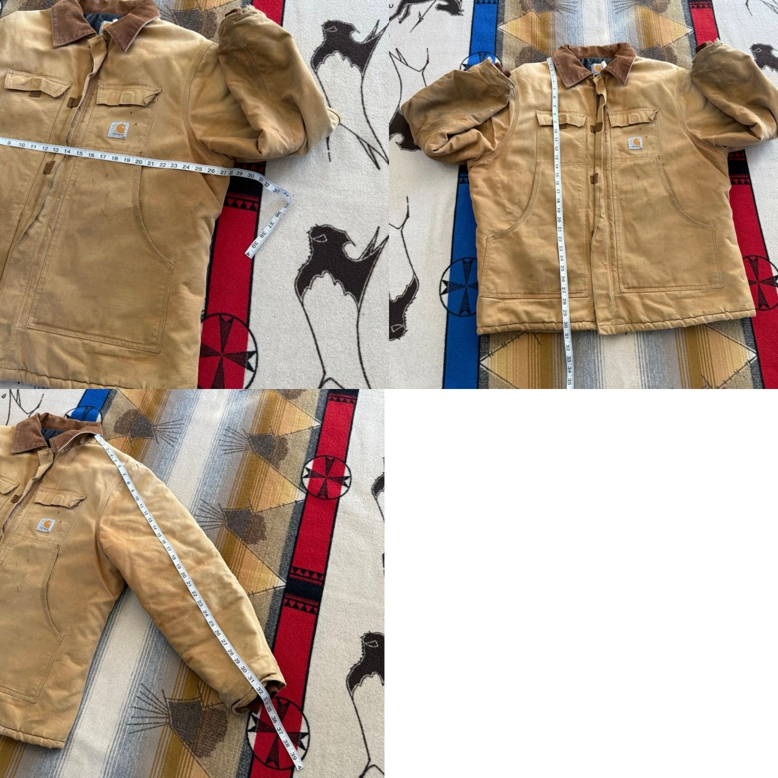 Carhartt VINTAGE Carhartt CQ186 Quilt Lined Chore Jacket Regular Size 50 Brown Distressed Workwear 90s Men Jacket Size US M / EU 48-50 / 2 - 9 Thumbnail